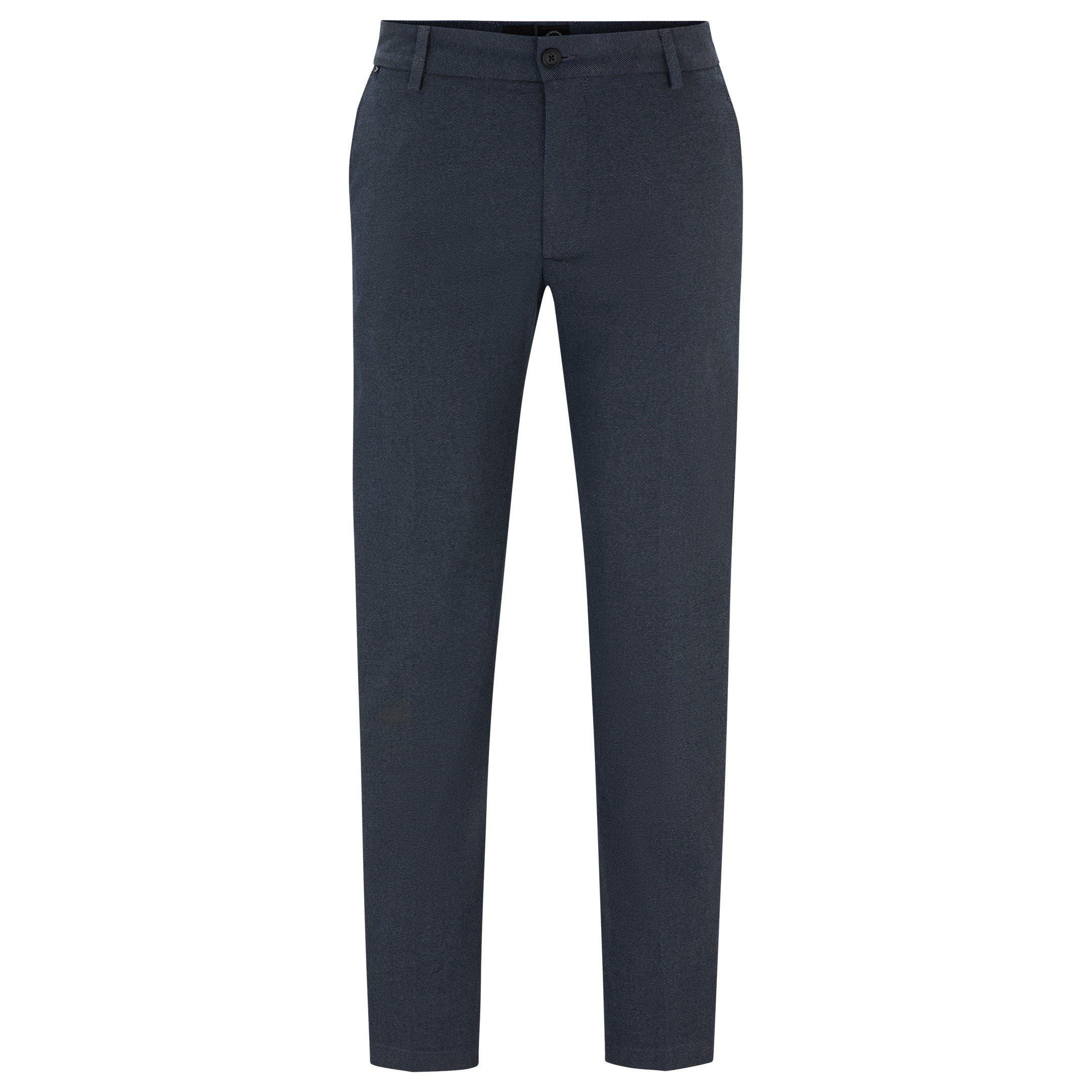 Boss Men's P Kane Straight Leg Trousers - Dark Blue - Size 38W R