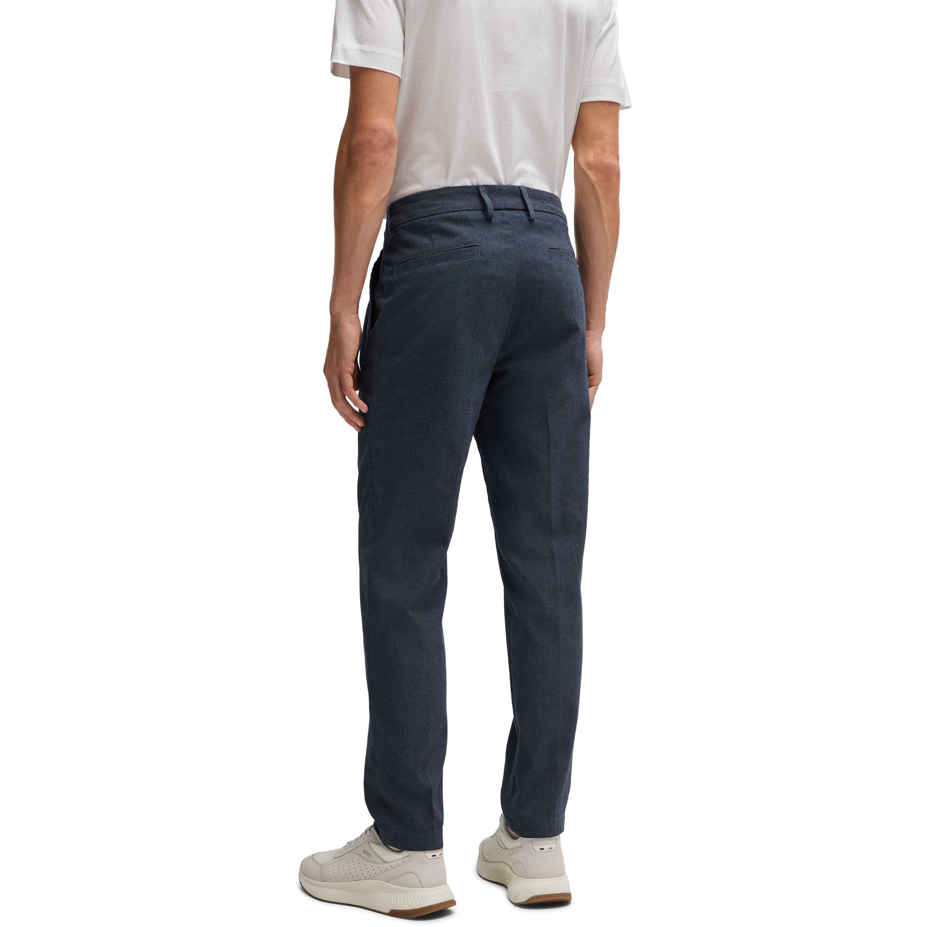 Dark Blue - Boss - Men's P Kane Straight Leg Trousers - 3