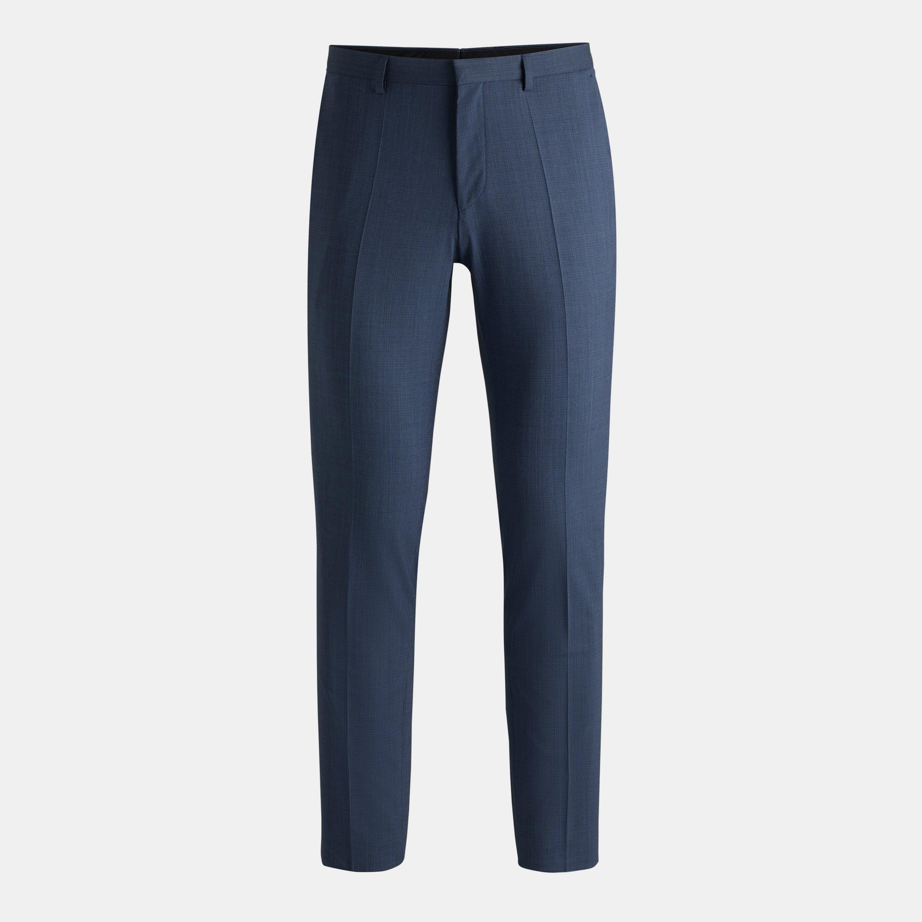 Hugo Men's Hesten232x Straight Leg Trousers - Dark Blue - 32W R
