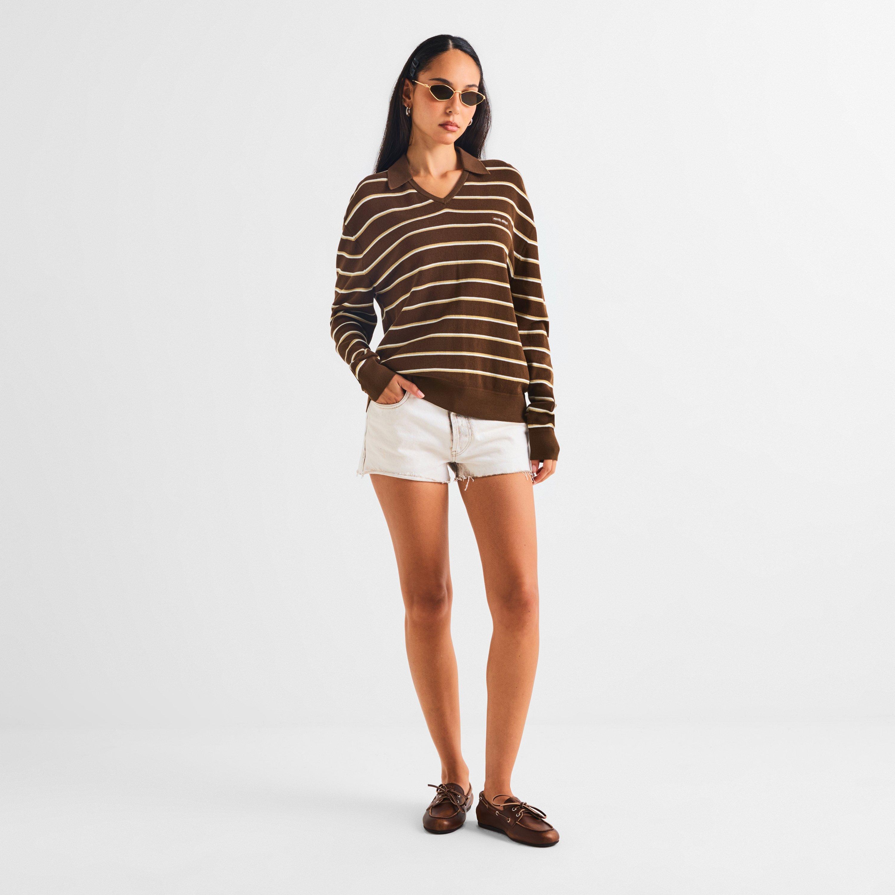 Cacao - Miu Miu - Miu Stripe Knit Ld62 - 6