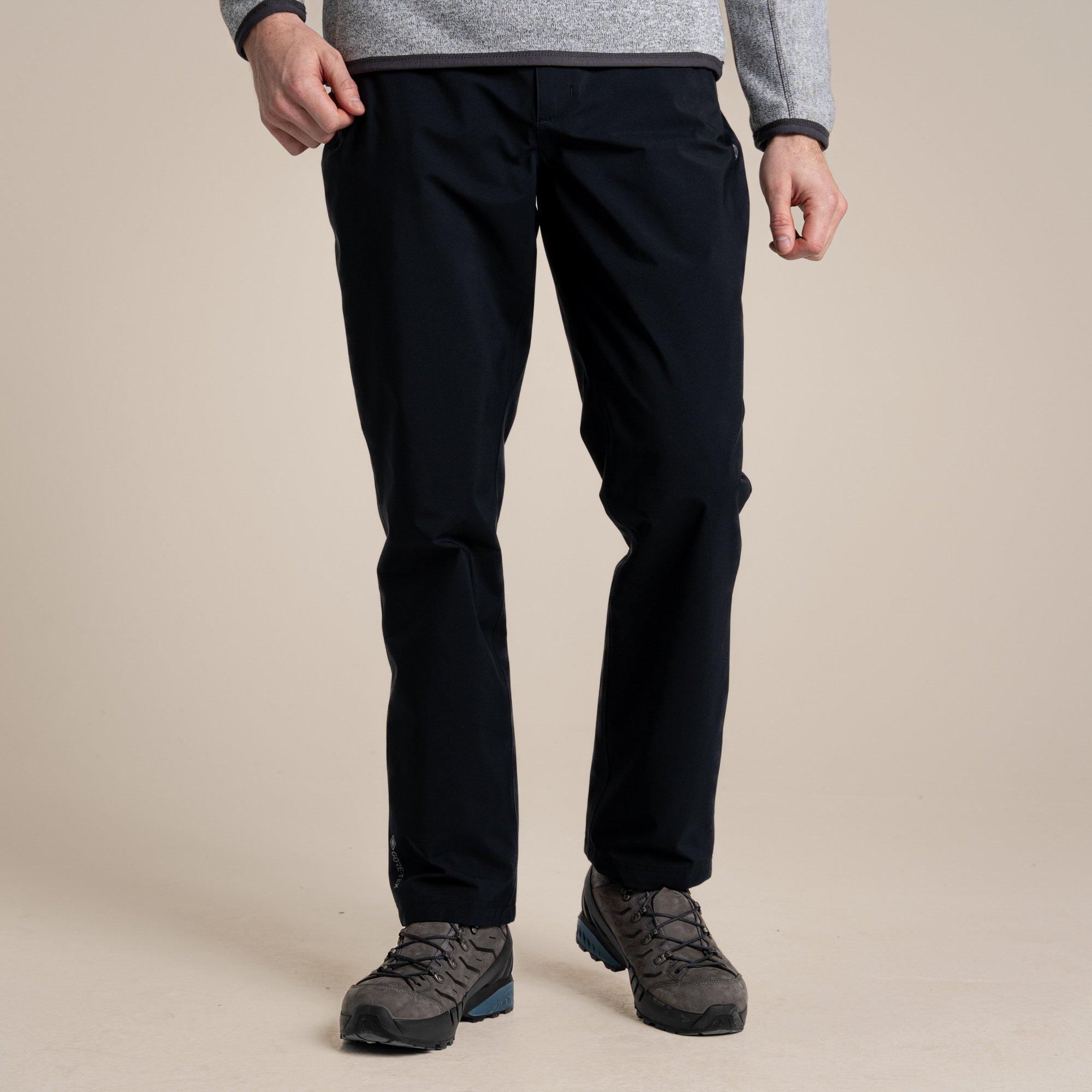 Craghoppers Men's Nogals Gore Straight Leg Trousers - Black - 42W R