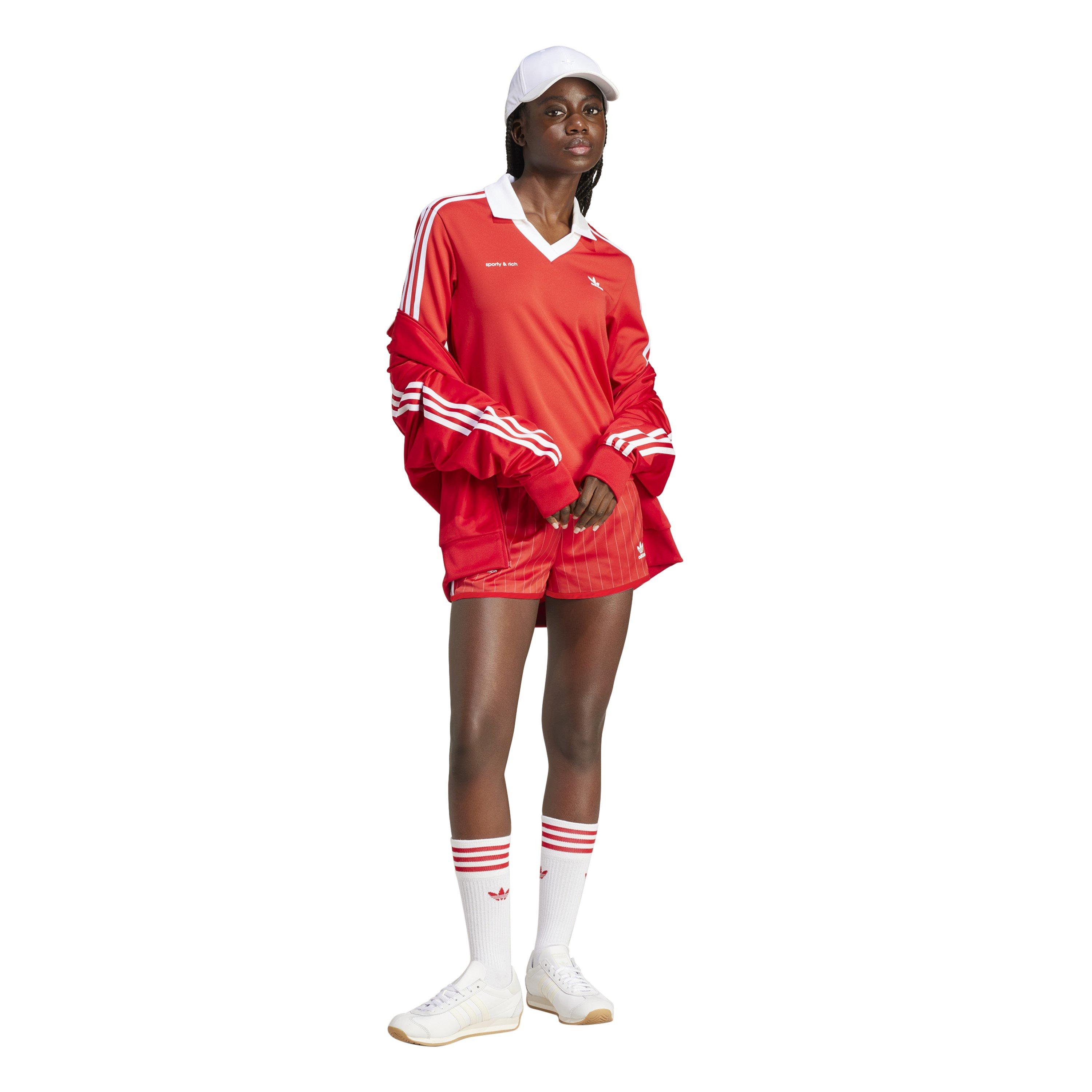 College Red - adidas Originals - Women's Sporty And Rich Long Sleeve Polo Shirt - 6