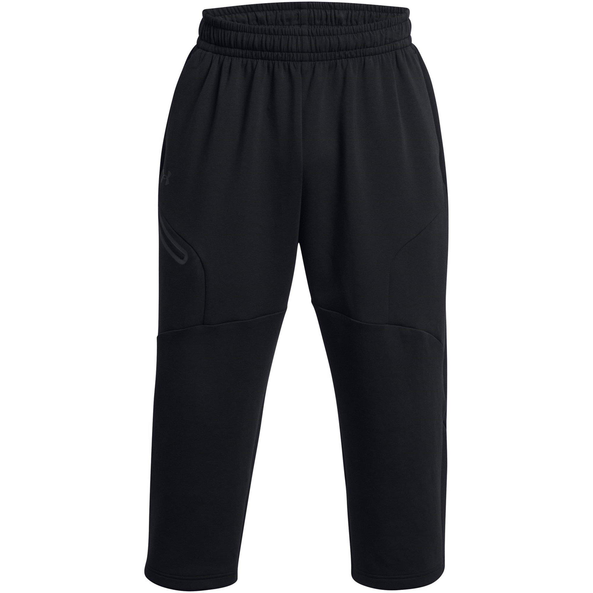 Under Armour Men's Fleece Baggy Cropped Performance Tracksuit Bottoms - Black - XS