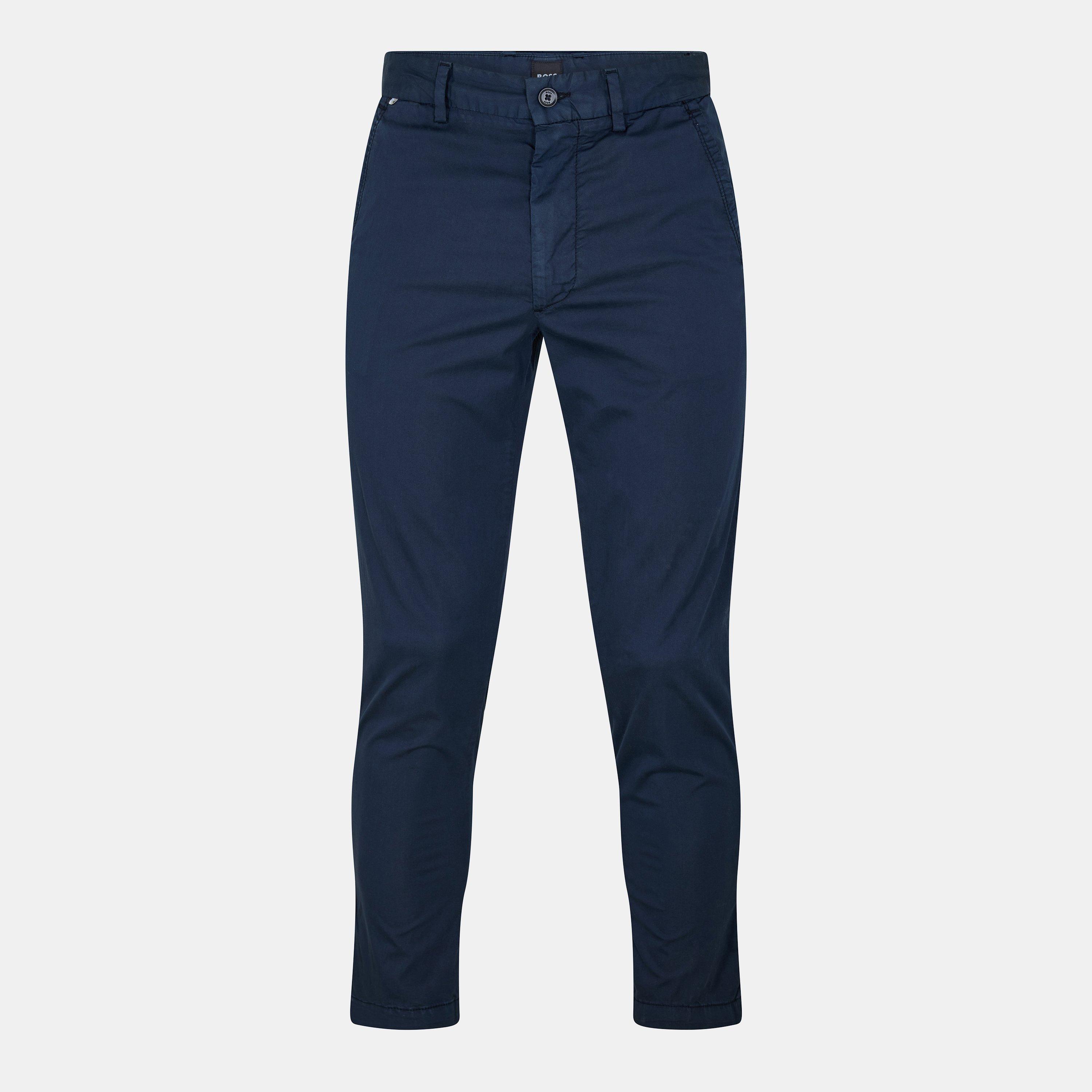 Dark Blue - Boss - Men's H Kaiton1 Straight Leg Trousers - 1