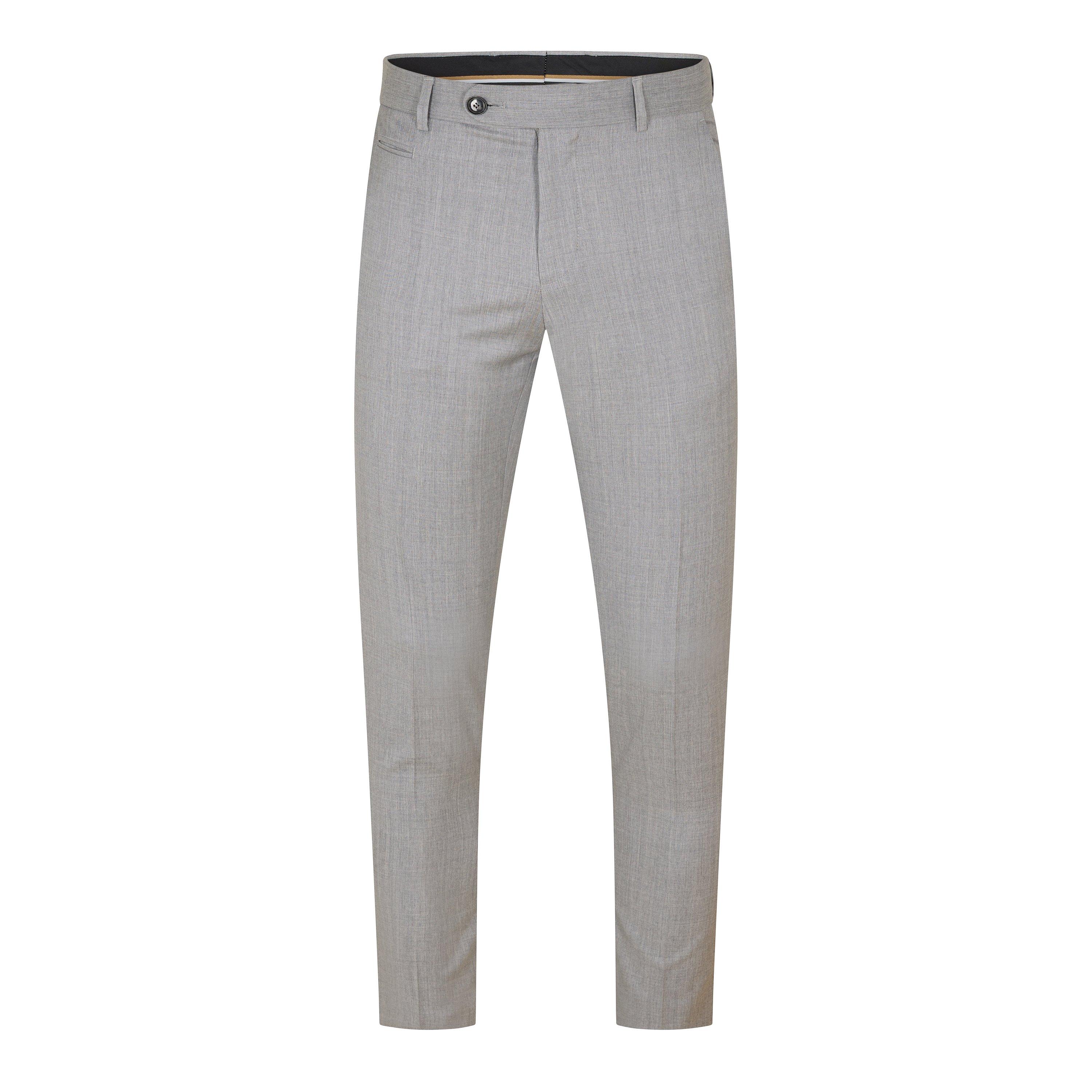 Med Grey - Boss - Men's H Genius Straight Leg Trousers - 1