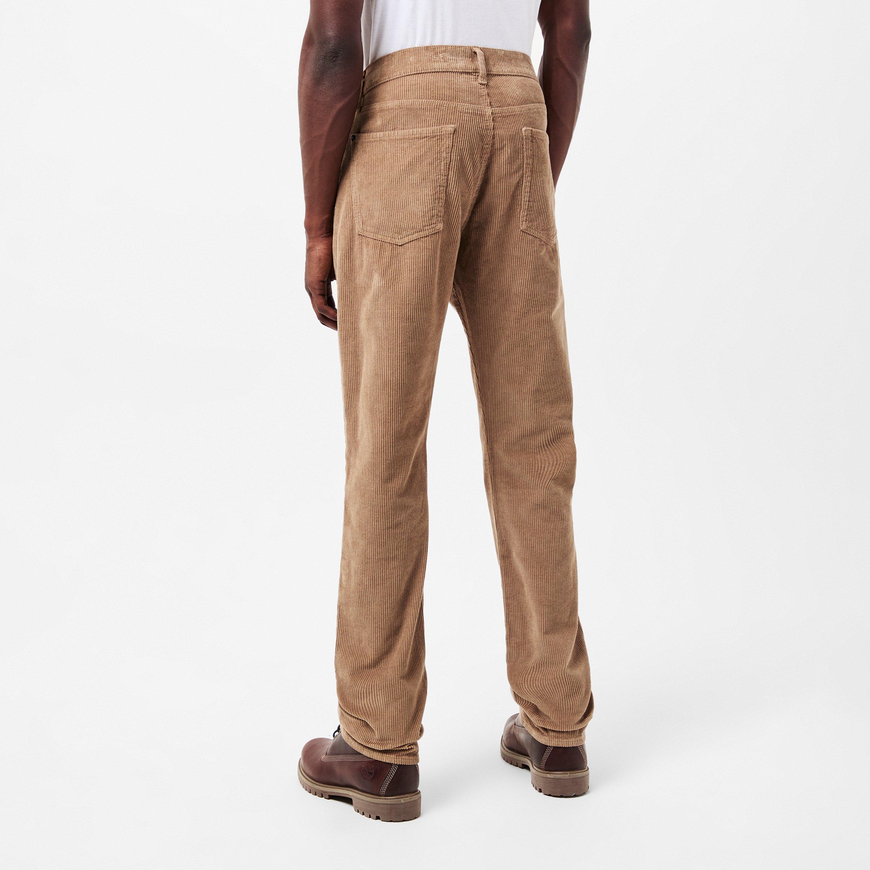Beige - 7 For All Mankind - Men's Corduroy Straight Leg Trousers - 4