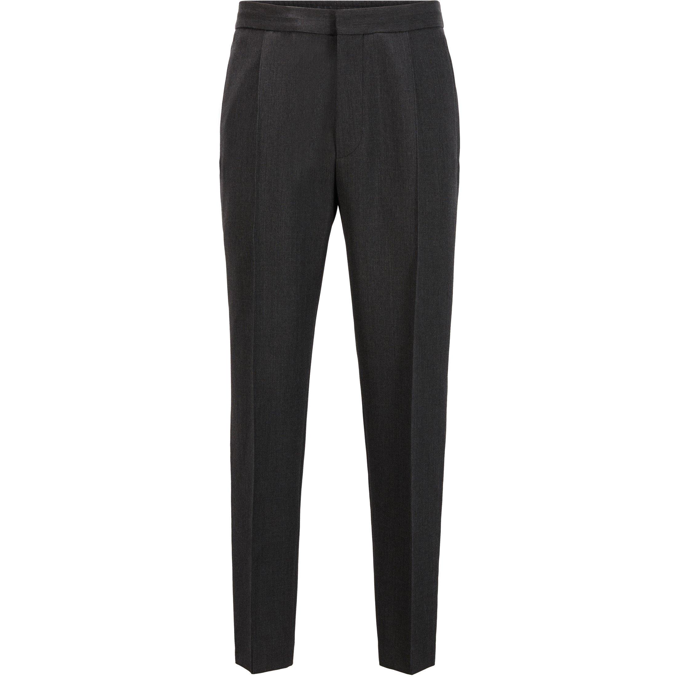 Medium Grey - Boss - Men's Straight Trousers - 1