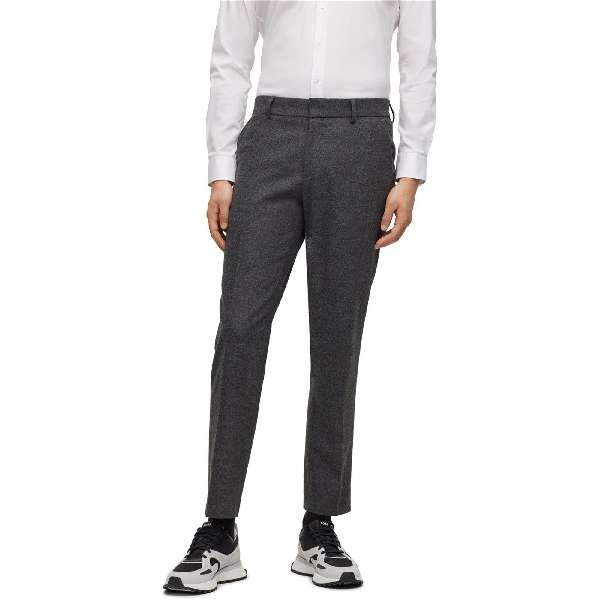 Dark Grey - Boss - P-Genius-Cw-234 10244939 01 Straight Leg Trousers Mens - 2