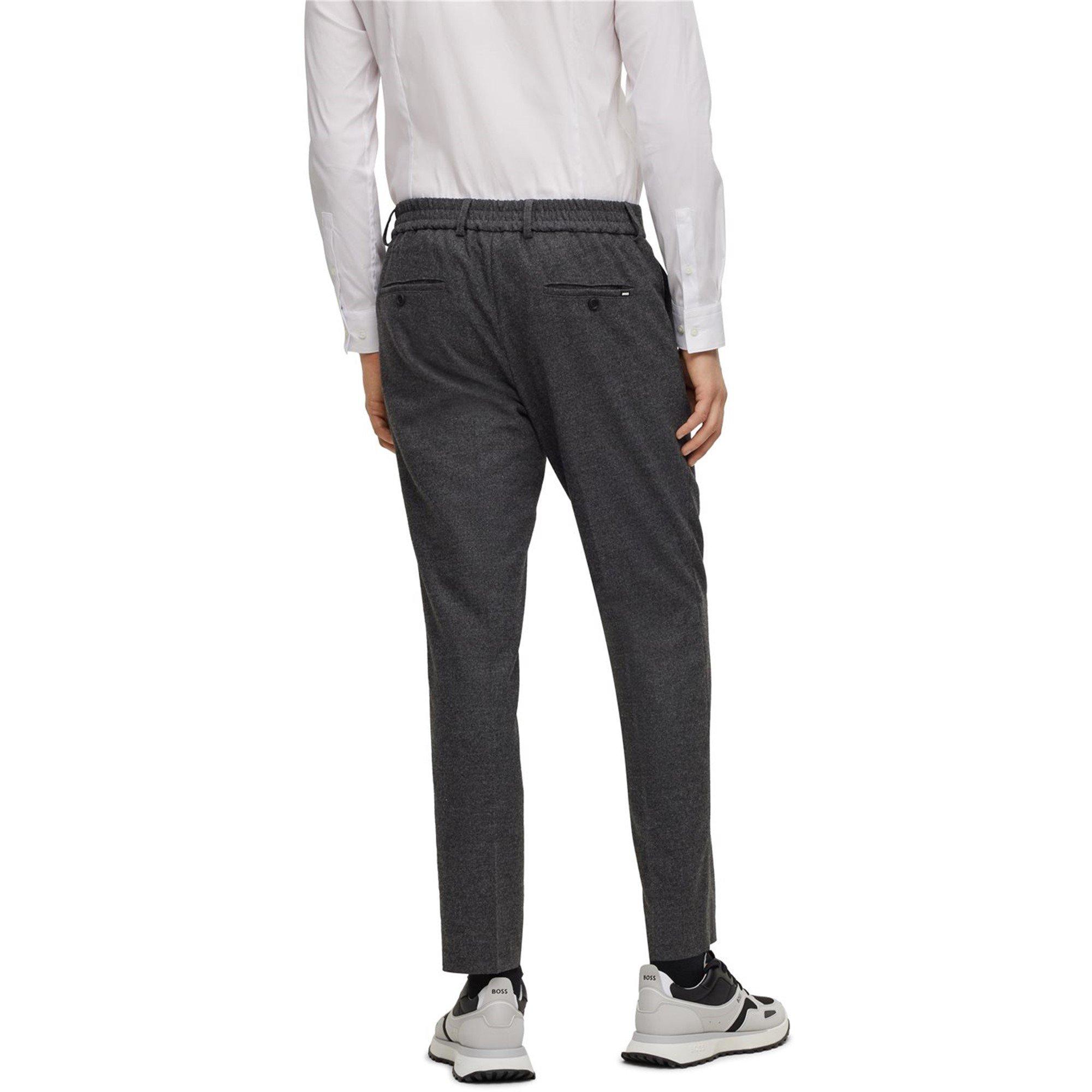 Dark Grey - Boss - P-Genius-Cw-234 10244939 01 Straight Leg Trousers Mens - 3