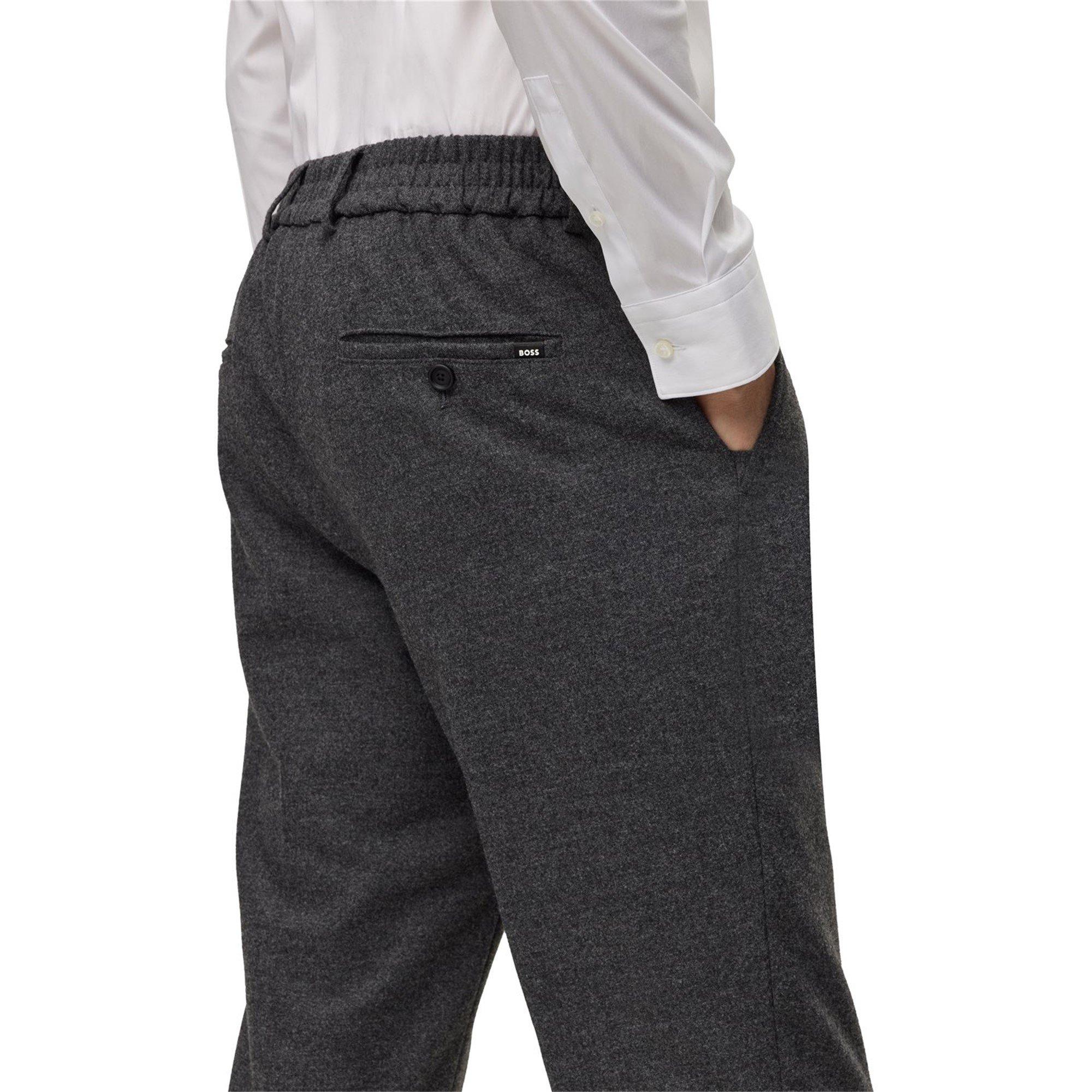 Dark Grey - Boss - P-Genius-Cw-234 10244939 01 Straight Leg Trousers Mens - 4