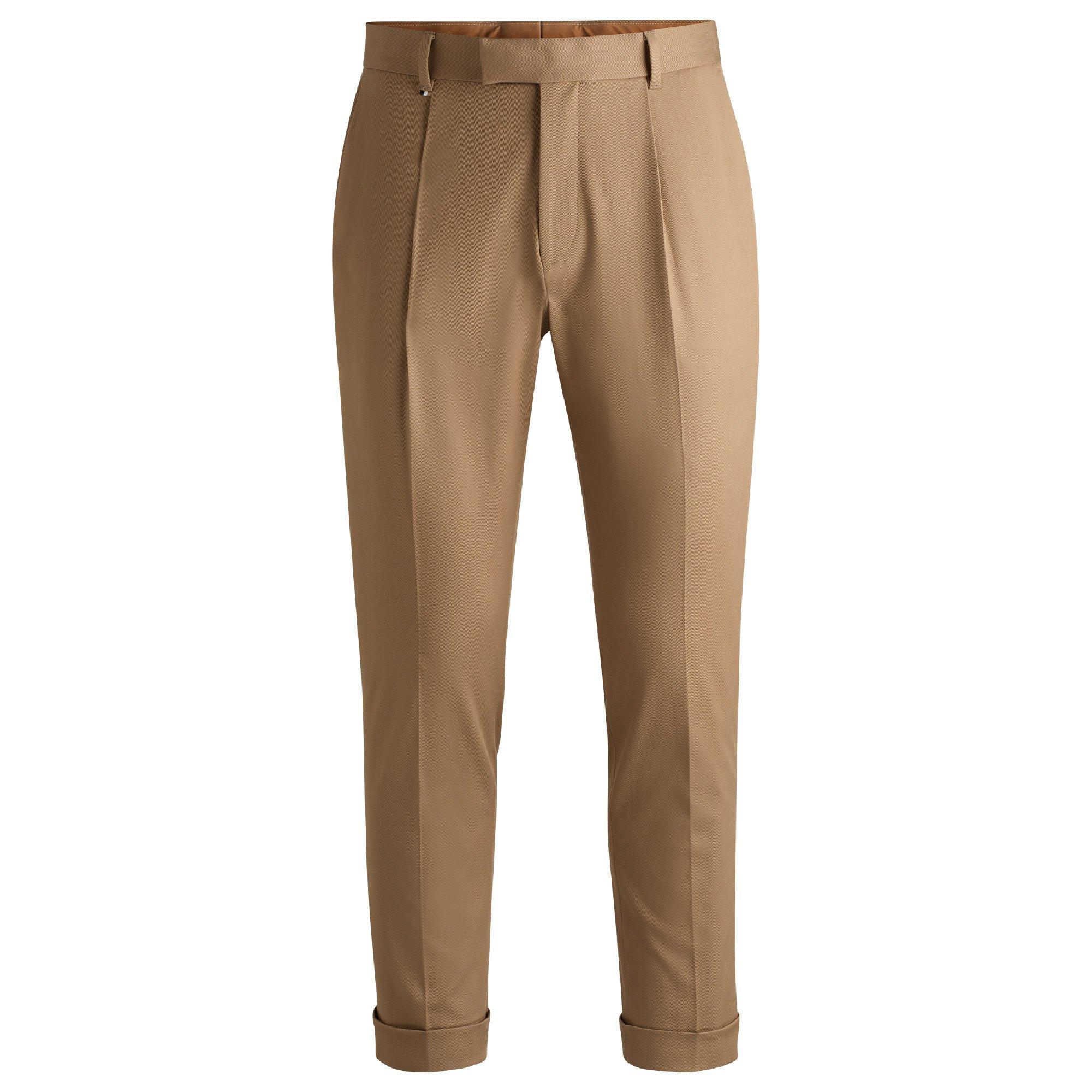 Open Beige - Boss - C-Pepe-Pl-243 10261965 01 Straight Leg Trousers Mens - 4
