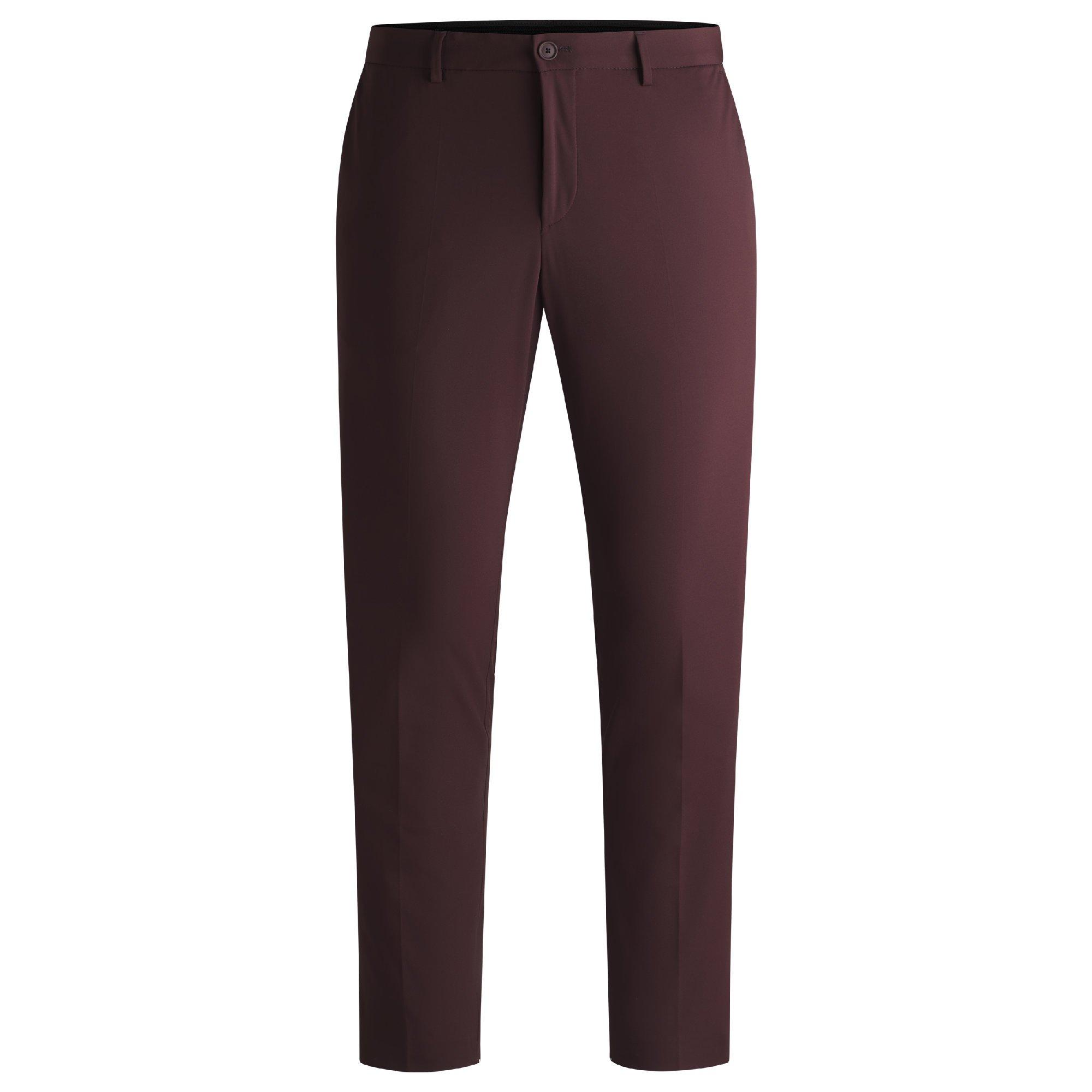Boss Men's P Genius Straight Leg Trousers - Open Red - 34