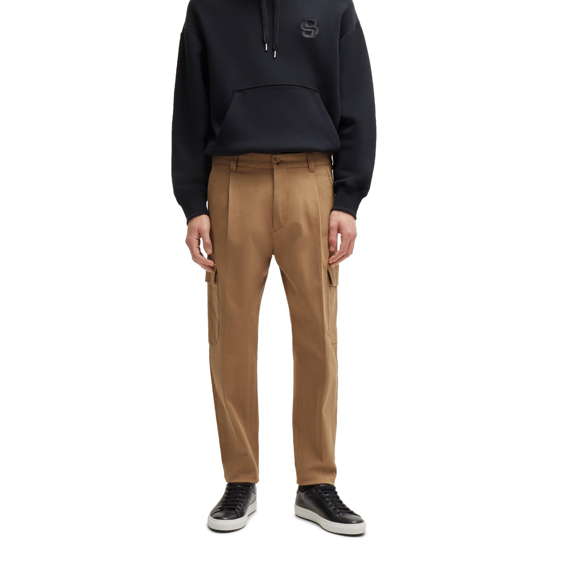 Open Beige - Boss - Men's C Perin Cargo Straight Leg Trousers - 1