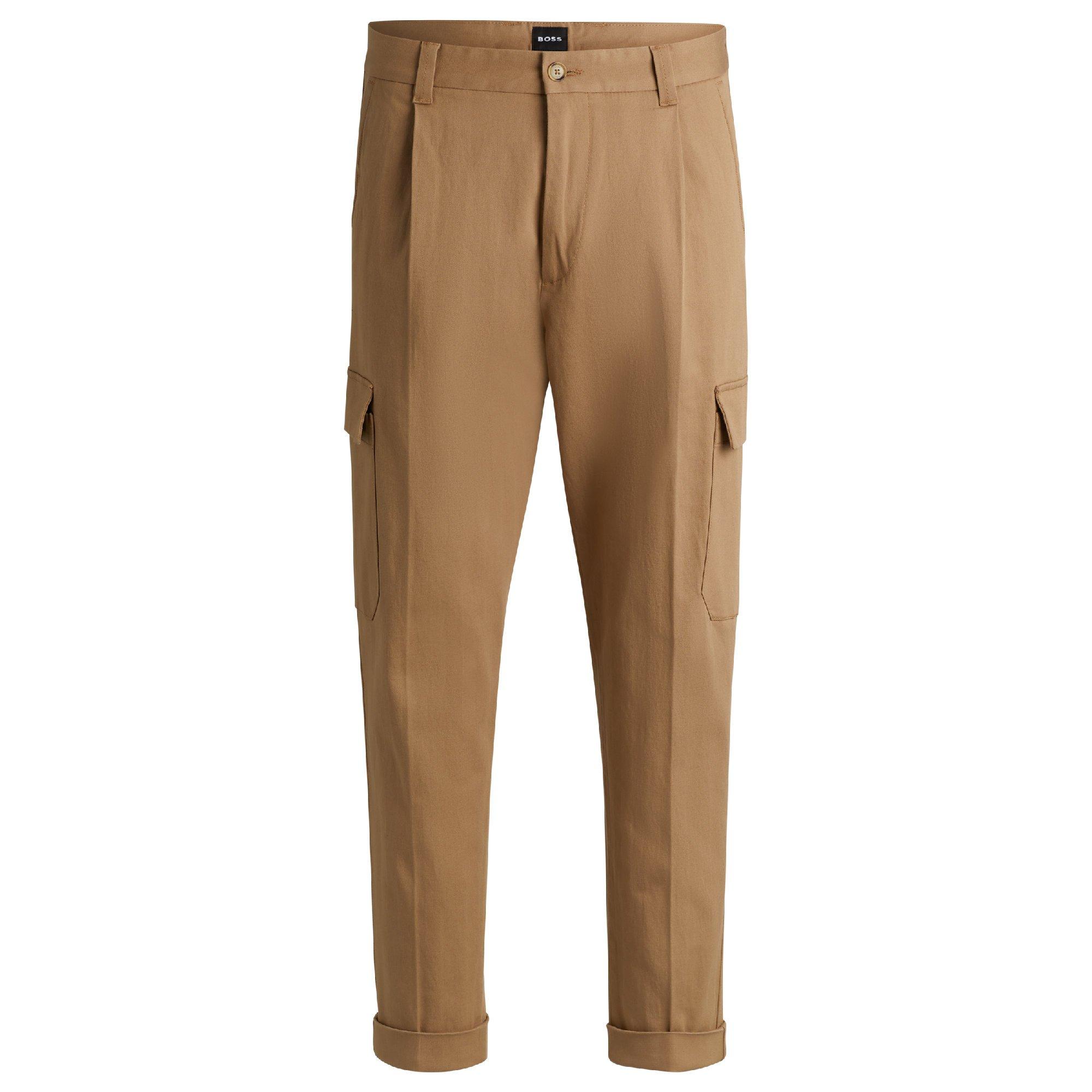Open Beige - Boss - C-Perin-Cargo-Pl-Tu 10261356 0 Straight Leg Trousers Mens - 4