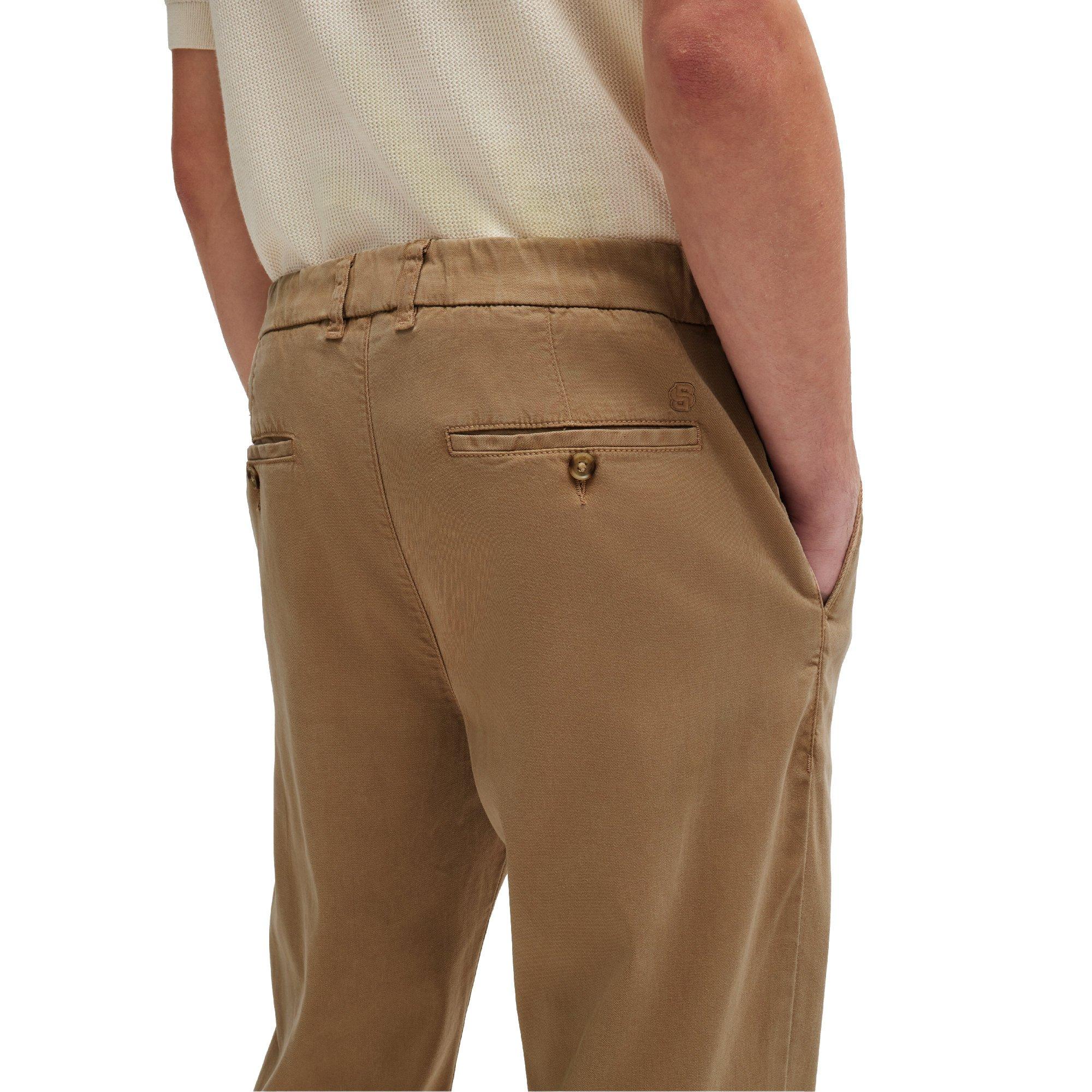 Open Beige - Boss - C-Perin-Cw 10262990 01 Straight Leg Trousers Mens - 3