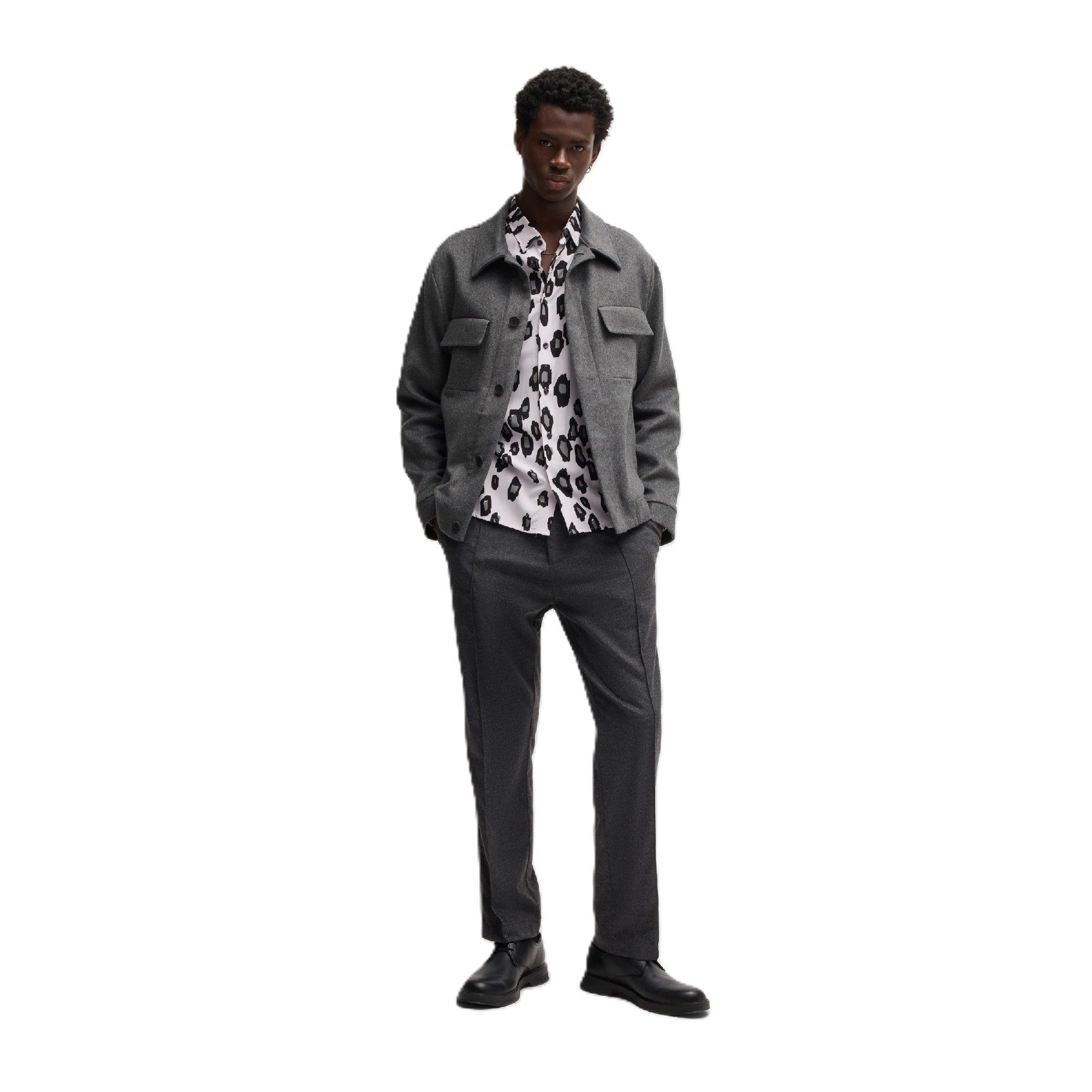 Open Grey - Boss - Randy243 10266063 01 Straight Leg Trousers Mens - 3