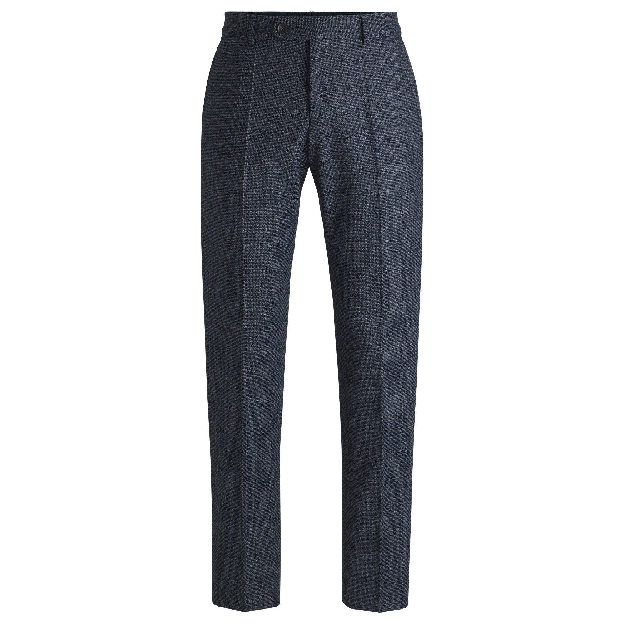 Boss Men's H Genius Dtl Straight Leg Trousers - Dark Blue - 34