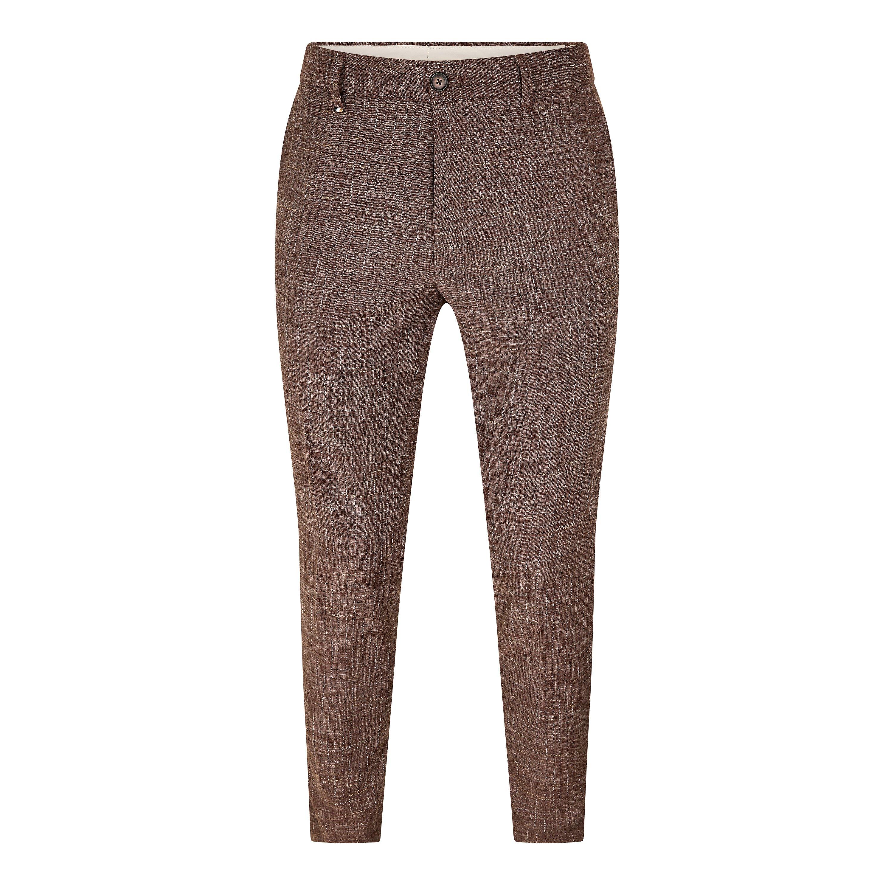 Dark Brown - Boss - Men's C Genius Straight Leg Trousers - 1
