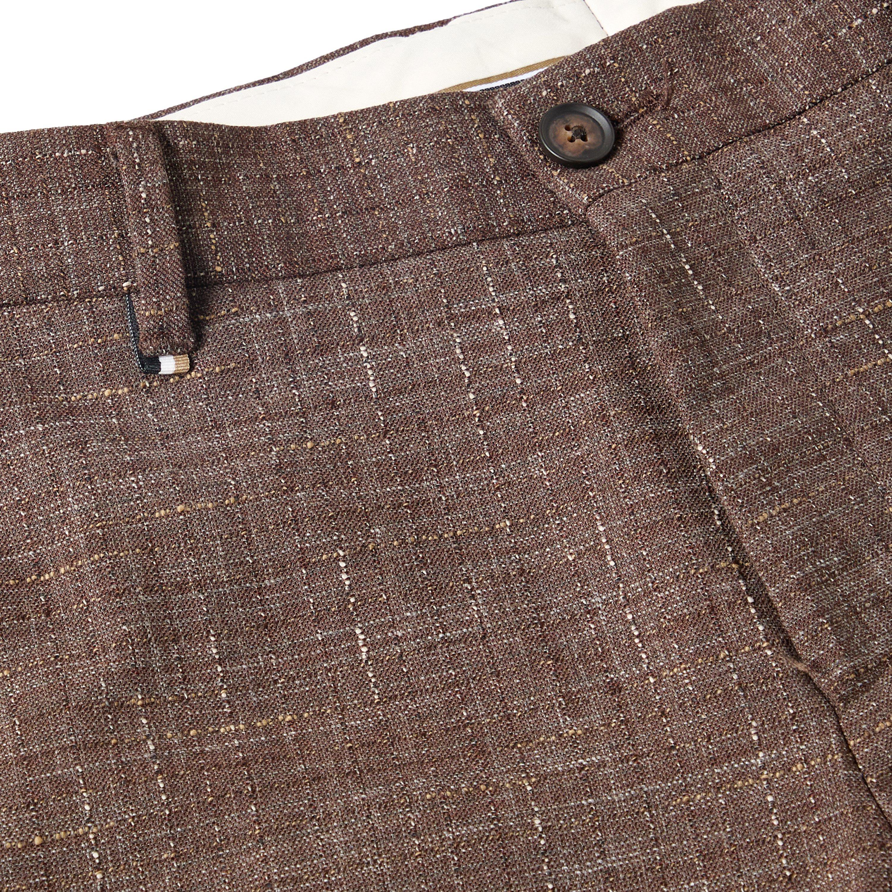 Dark Brown - Boss - Men's C Genius Straight Leg Trousers - 3