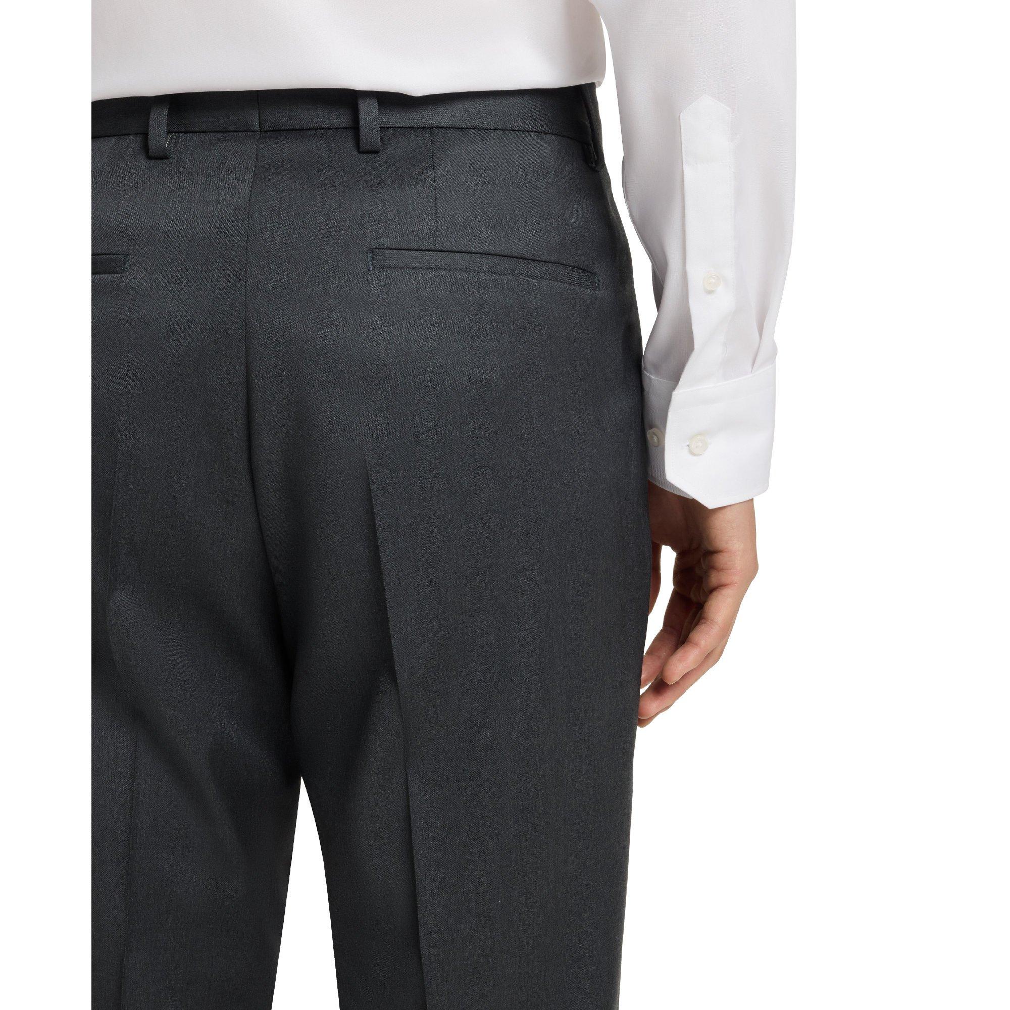 Dark Grey - Boss - H-Lenon-B1 10236006 01 Straight Leg Trousers Mens - 3