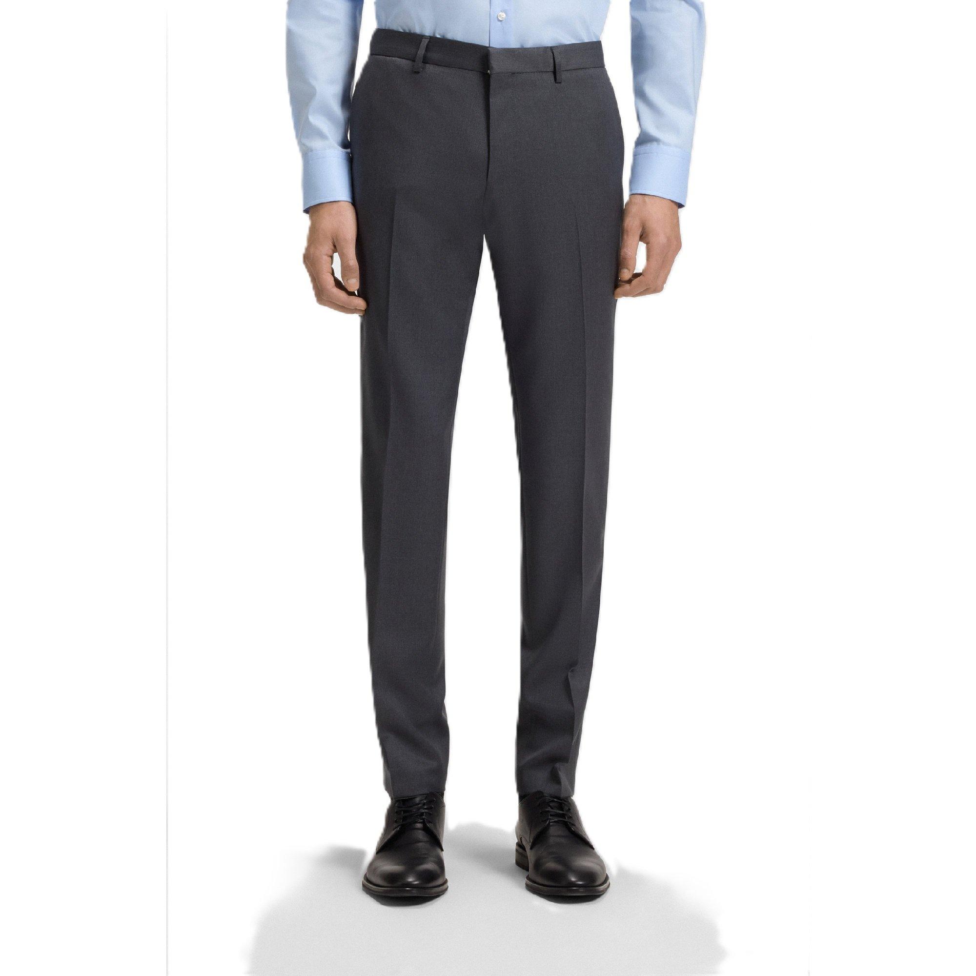 Dark Grey - Boss - Men's H Wenten Straight Leg Trousers - 1