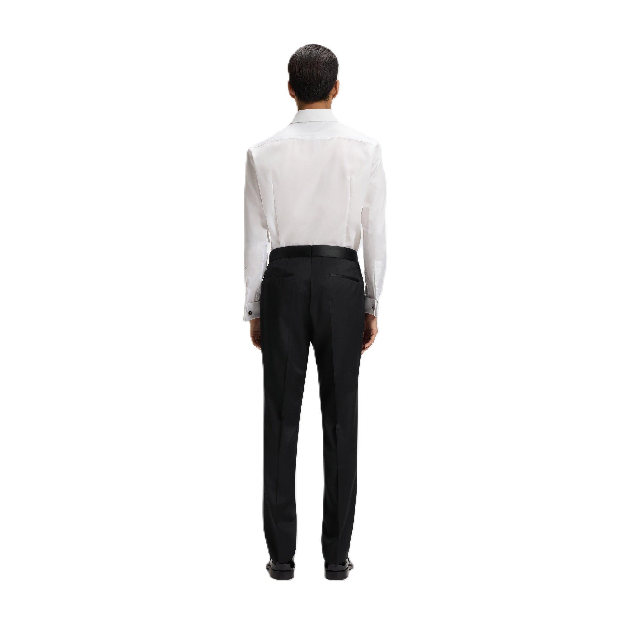 Black - Boss - H-Lenon-Tux-B1 10236006 01 Straight Leg Trousers Mens - 2