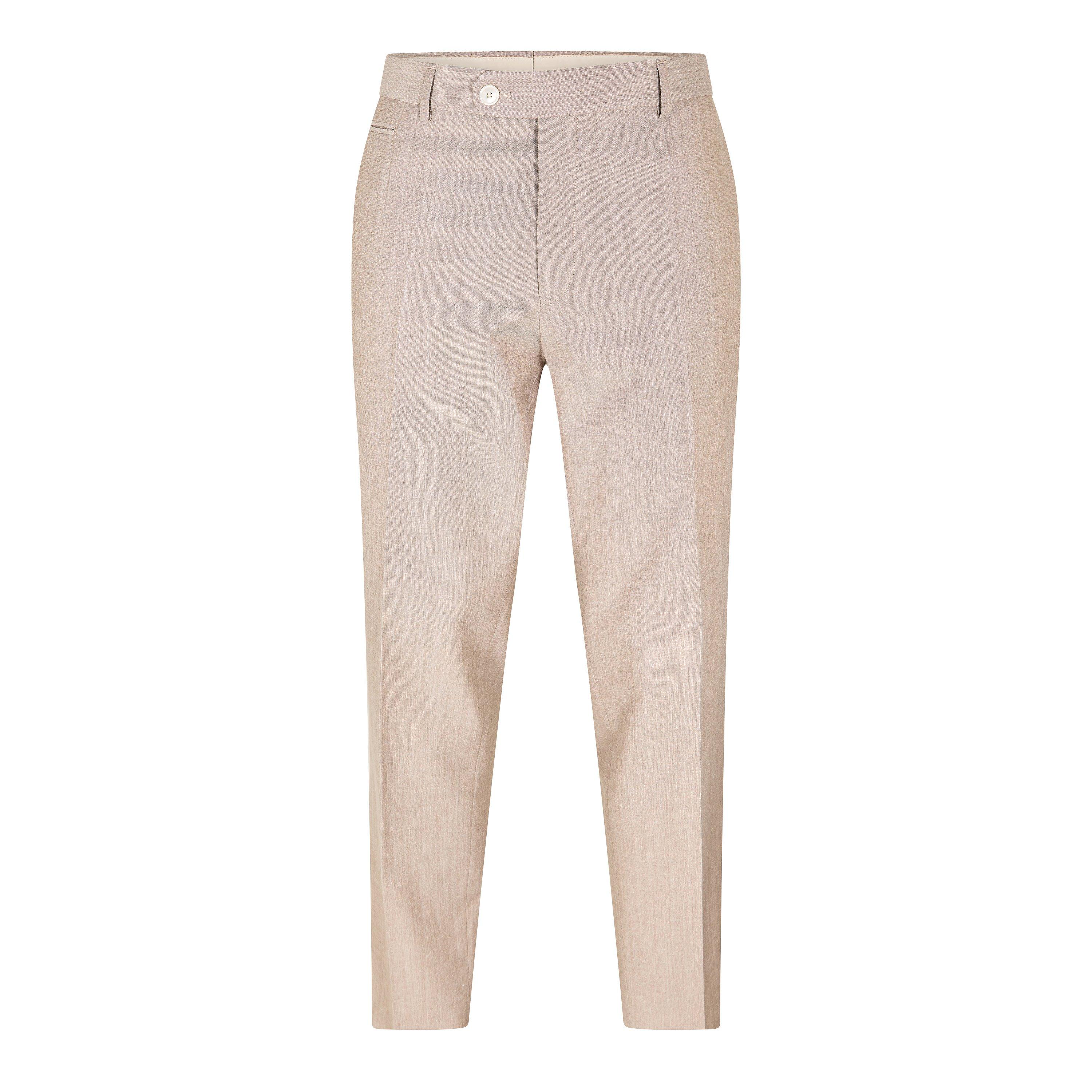 Medium Beige - Boss - Men's H-Genius-242 Straight Leg Trousers - 1