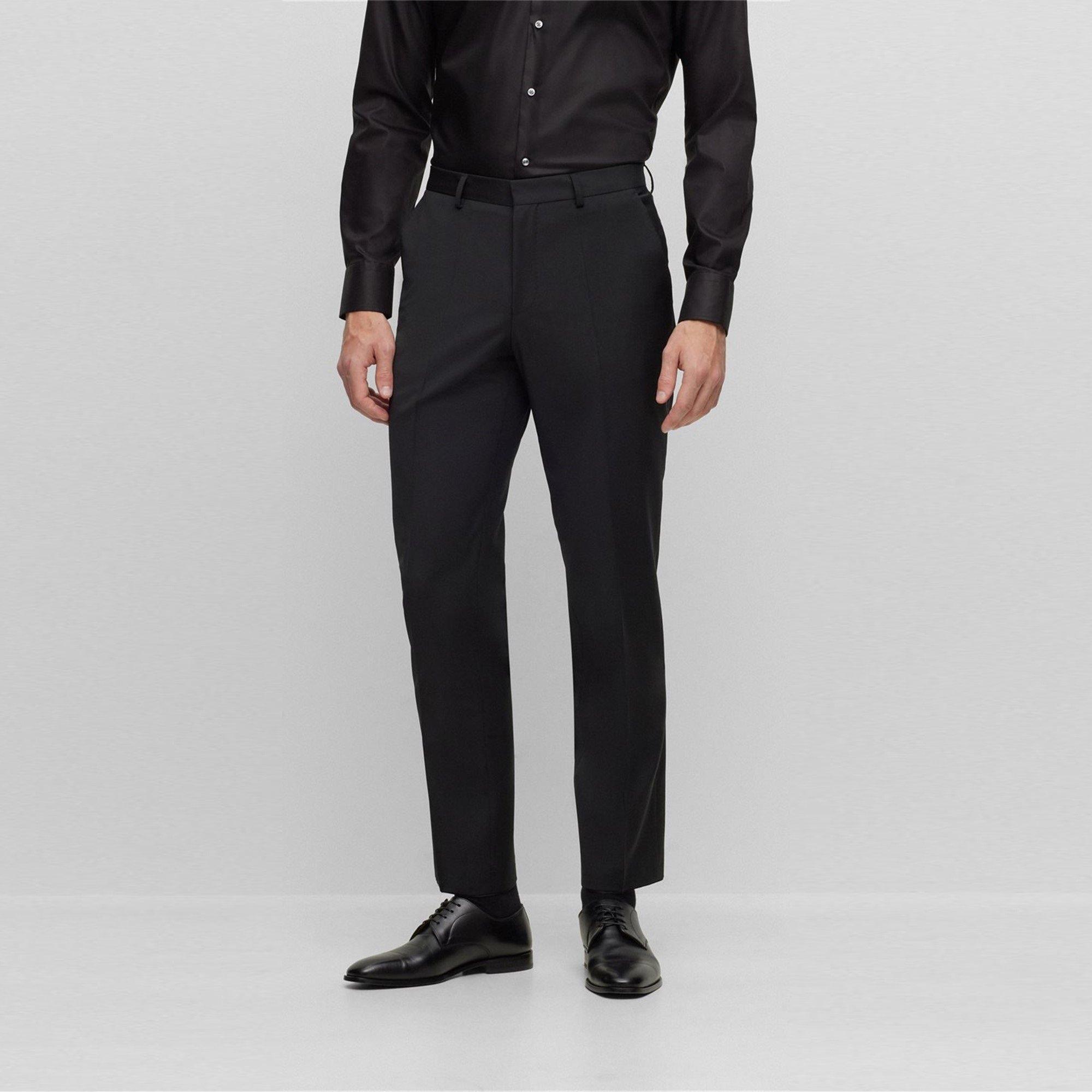 Black - Boss - H-Leon-Mm-C-224 10245447 01 Straight Leg Trousers Mens - 2