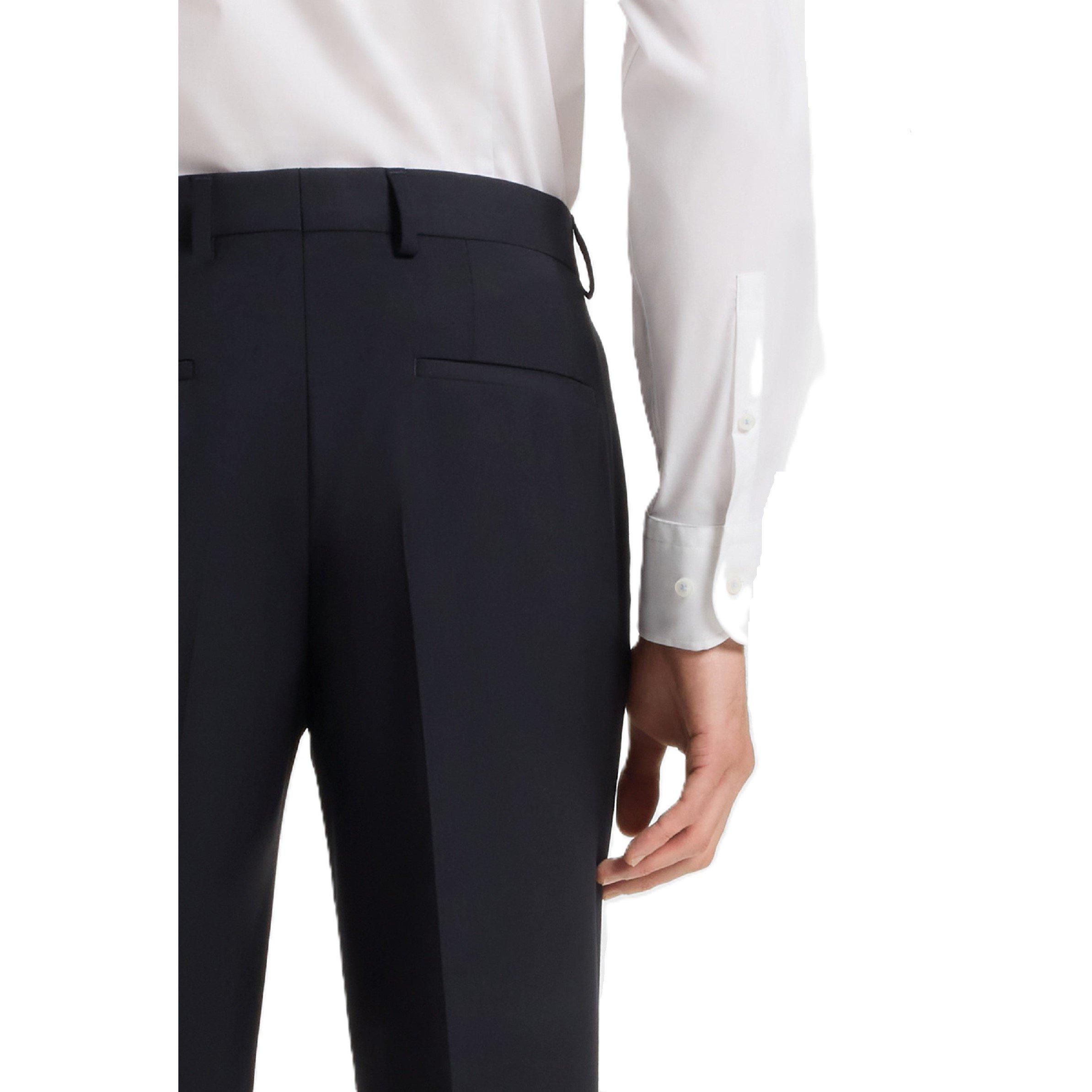 Dark Blue - Boss - Men's H Genius Mm C Straight Leg Trousers - 3