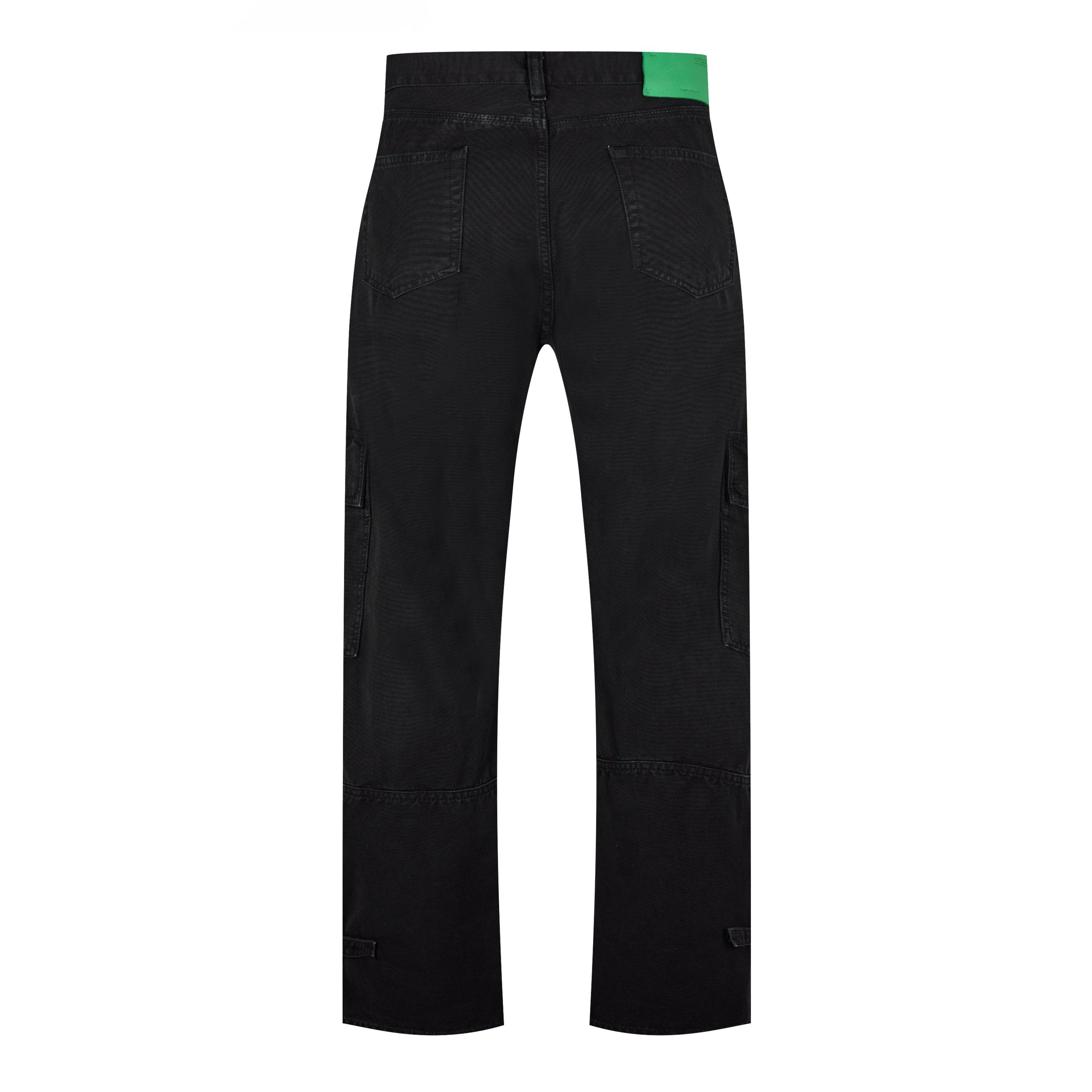 Black - Off White - Men's Wave Canvas Jeans - 2