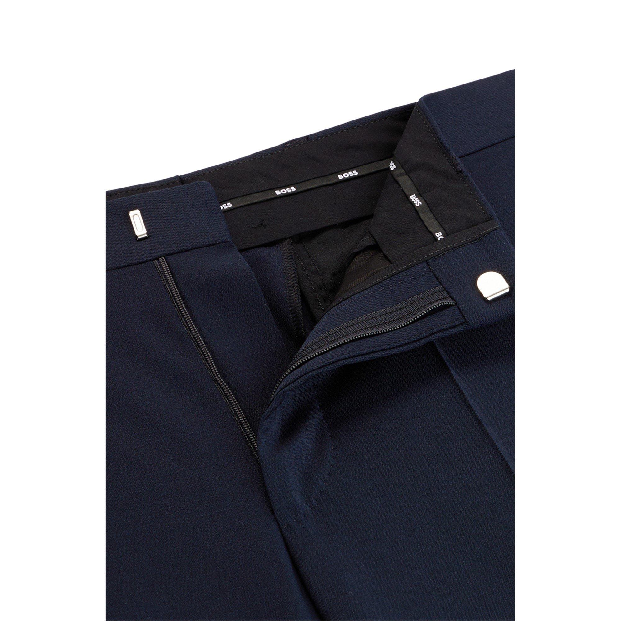 Dark Blue - Boss - H-Leon-Mm-C-224 10245447 01 Straight Leg Trousers Mens - 6