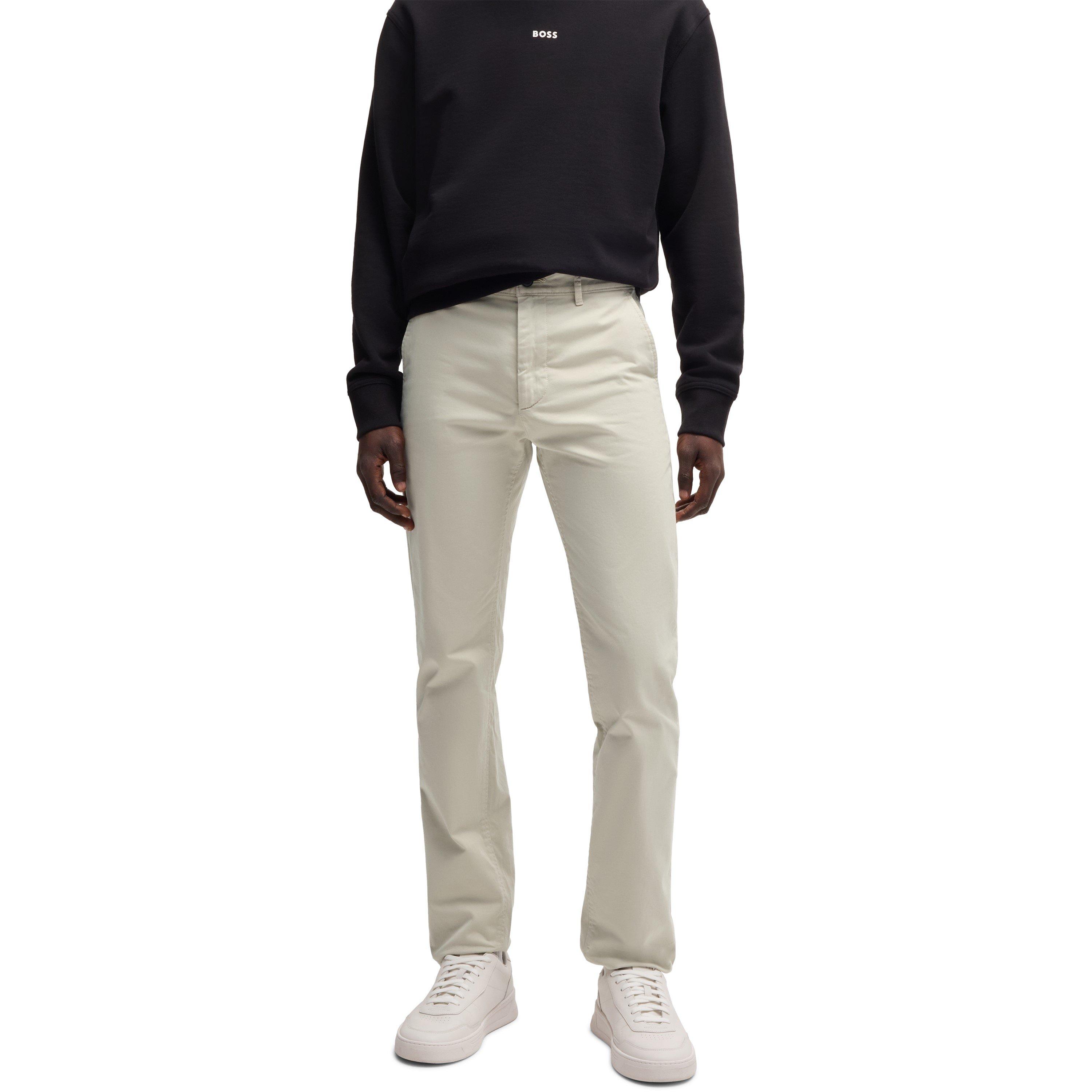 Beige - Boss - Chino Slim 10242156 01 Straight Leg Trousers Mens - 2