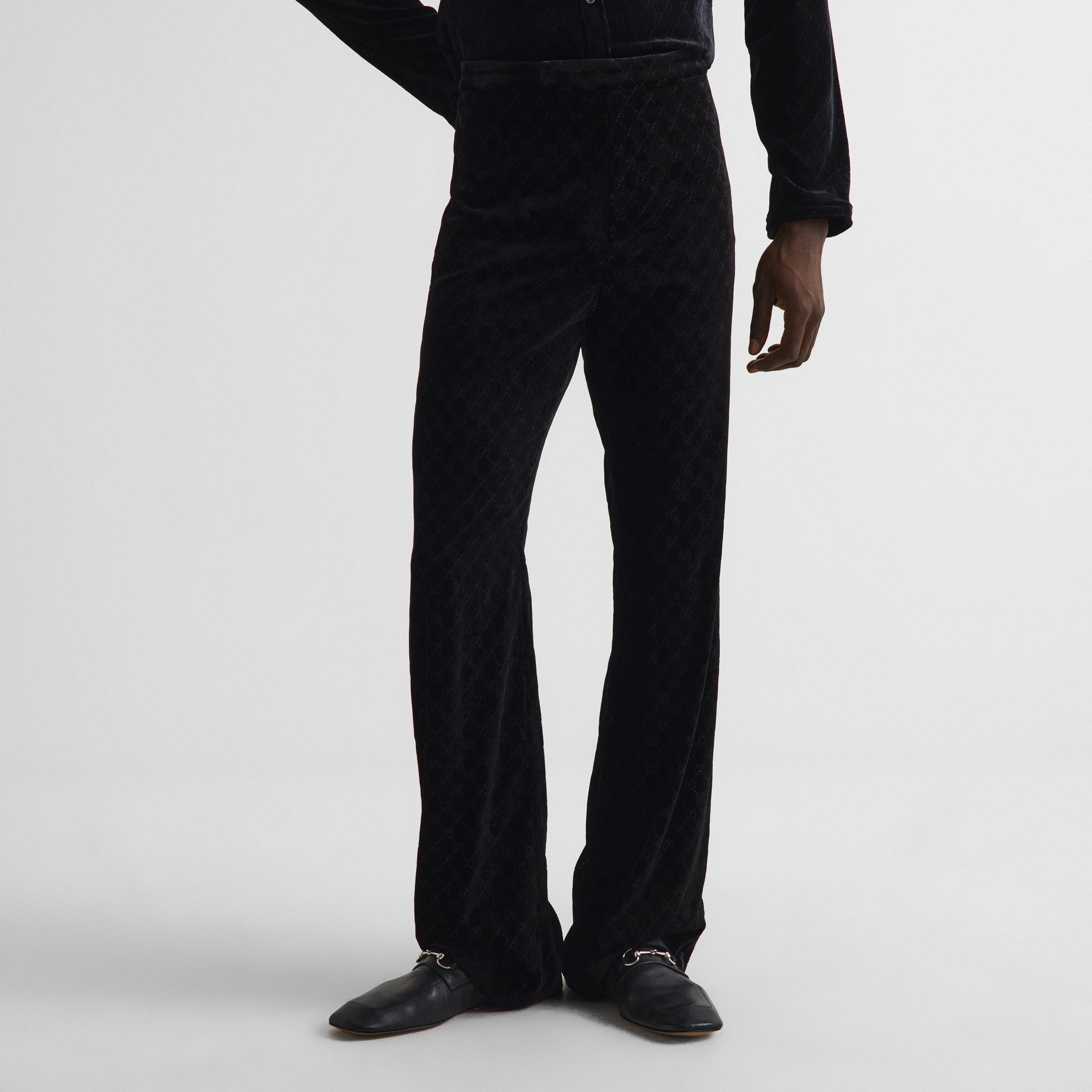 Black - Gucci - Men's Straight Leg Trousers - 3