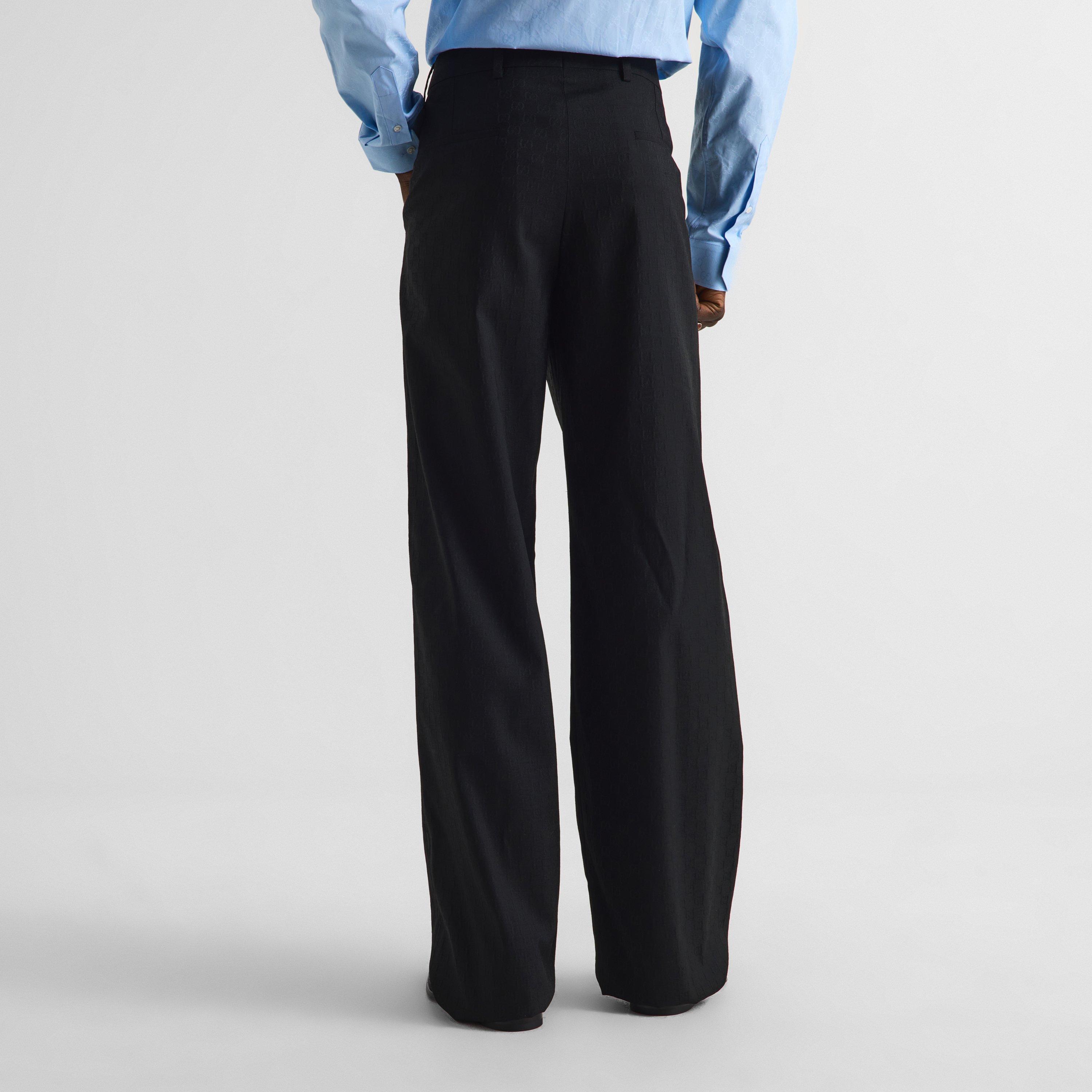 Black - Gucci - Men's Straight Leg Trousers - 4