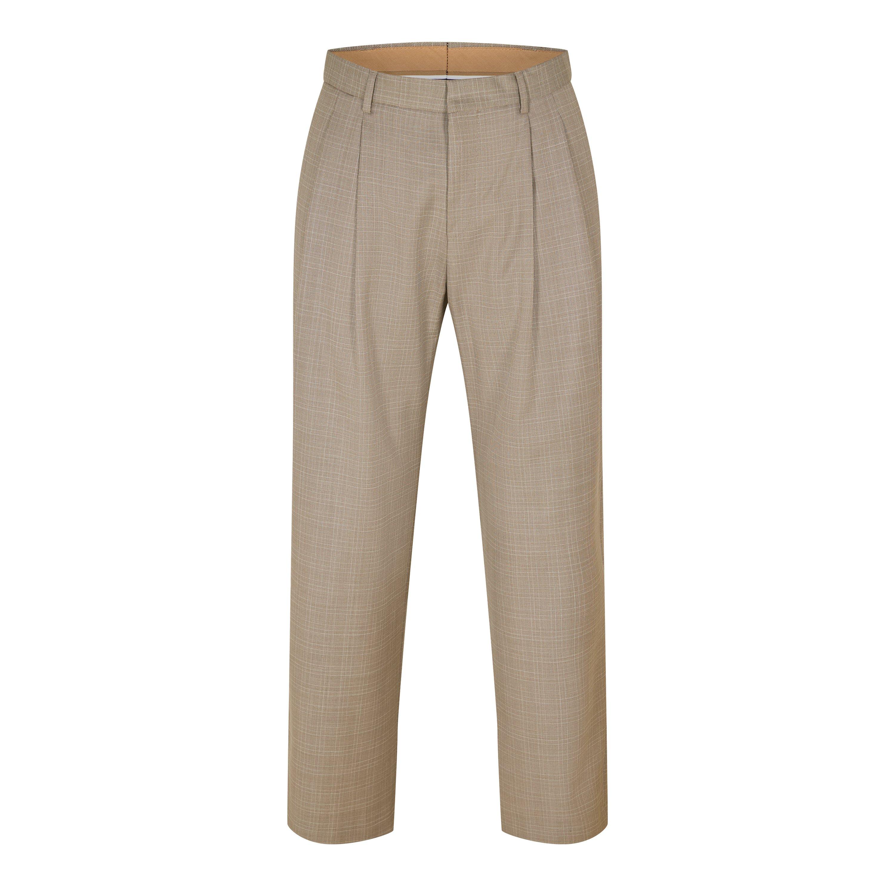 Medium Beige - Boss - Men's H-Boss92-T Straight Leg Trousers - 1