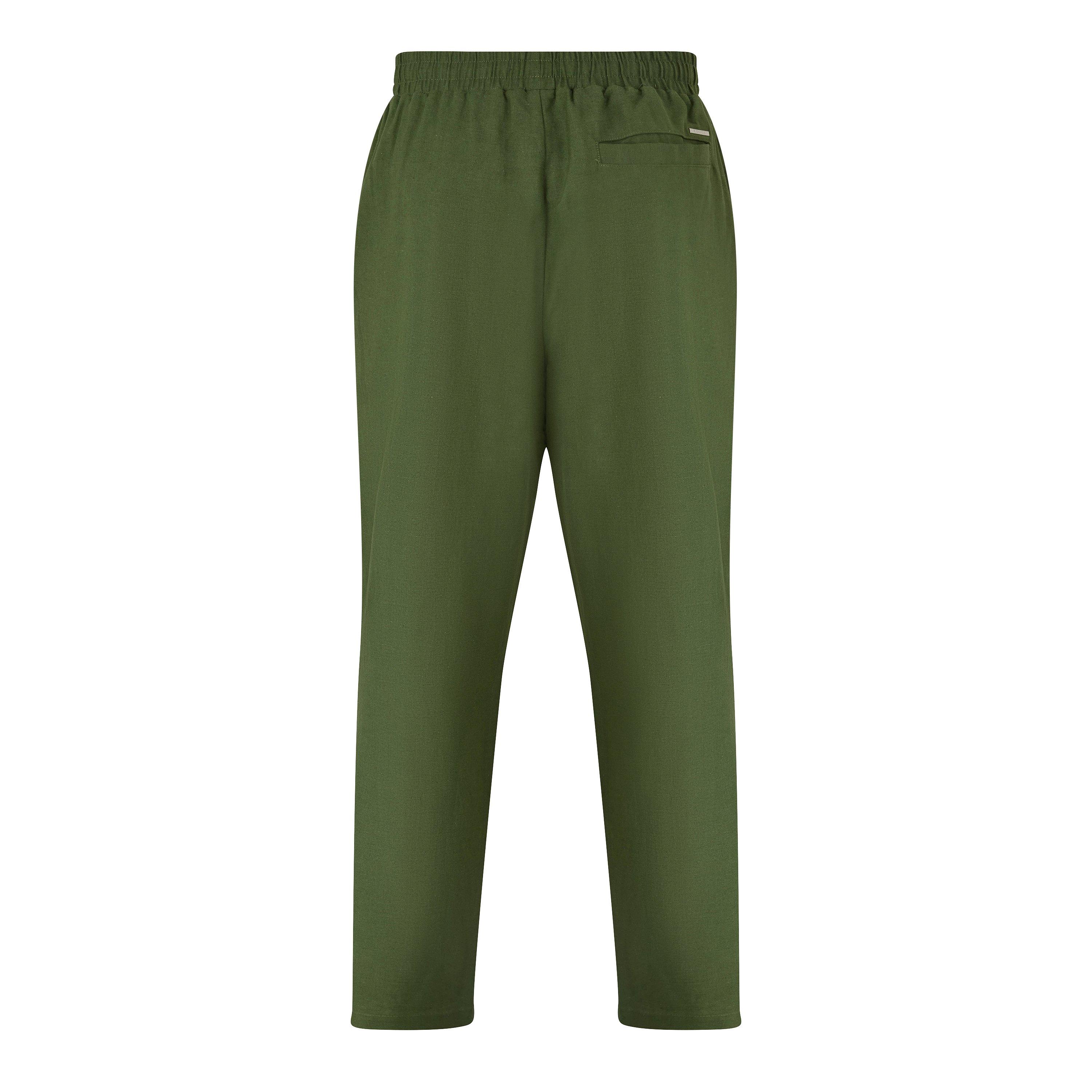 Olive - BELIER - Men's Straight Leg Trousers - 2