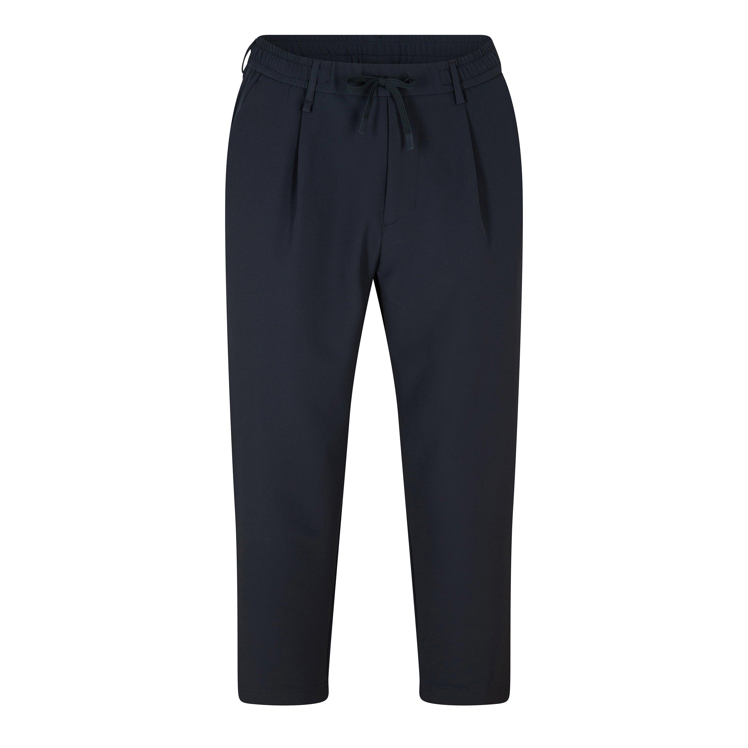 Dark Blue - Boss - Men's T Convert-Pleat Straight Leg Trousers - 1