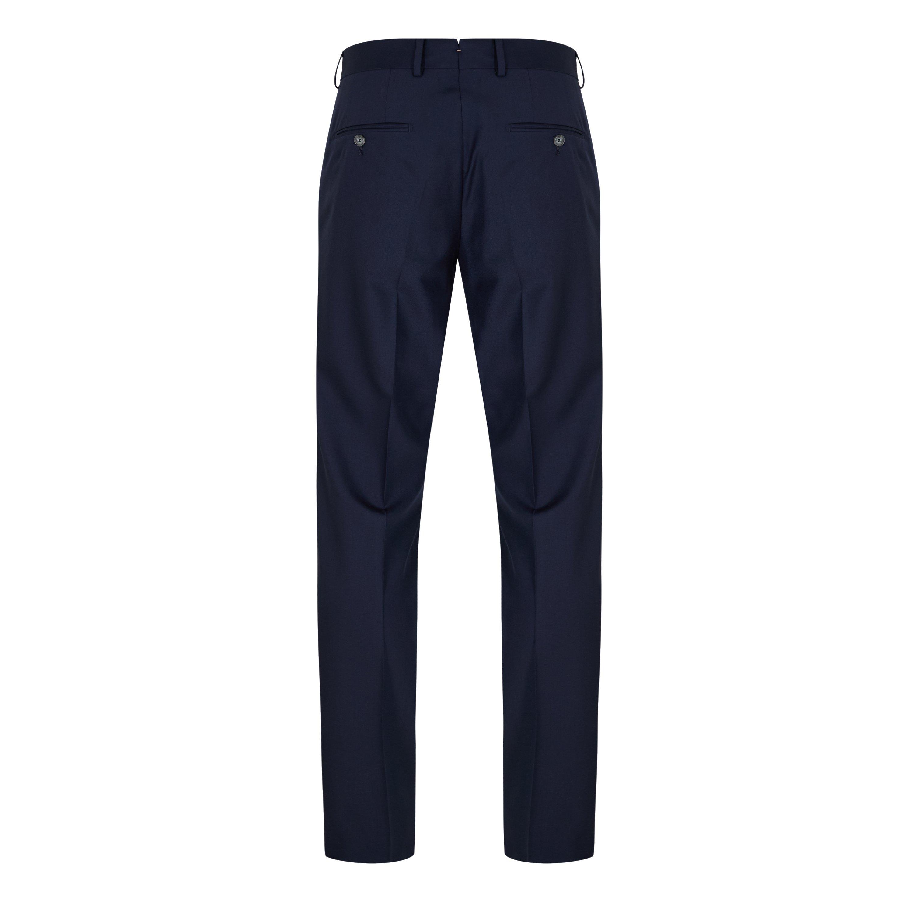 Navy - Boss - Men's L-Lone-241-Lc1 Straight Leg Trousers - 2
