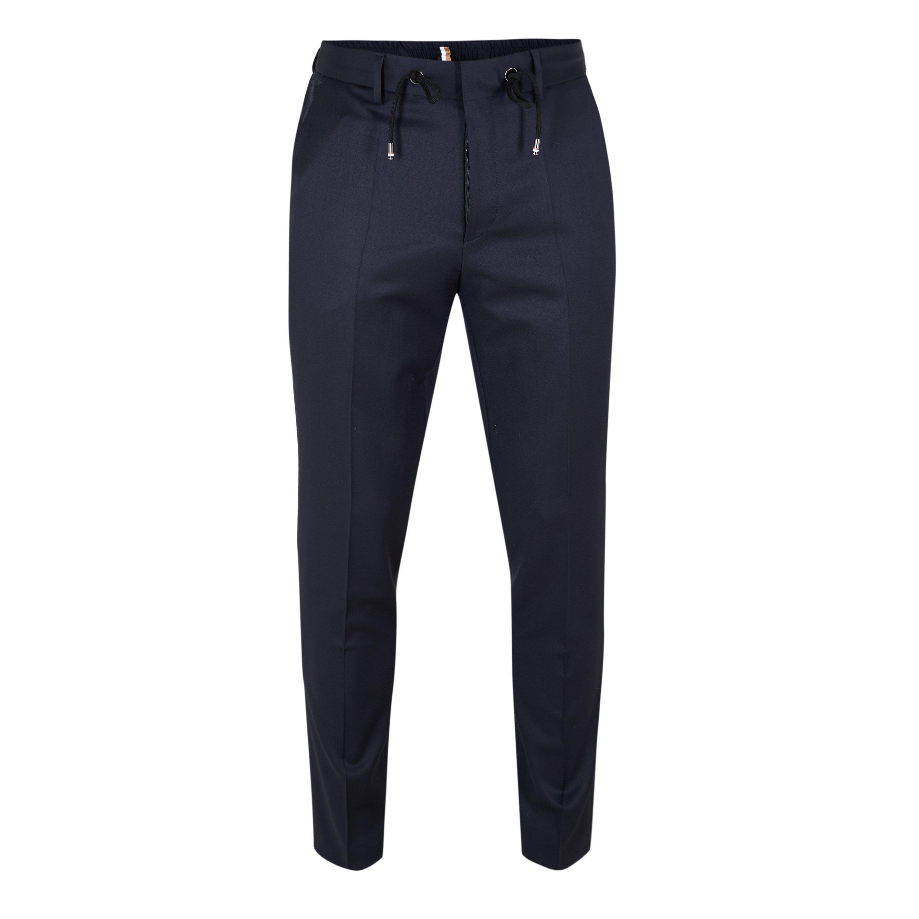 Boss Men's H-Genius-Ds-B1 10236006 01 Straight Leg Trousers - Dark Blue - 38XL