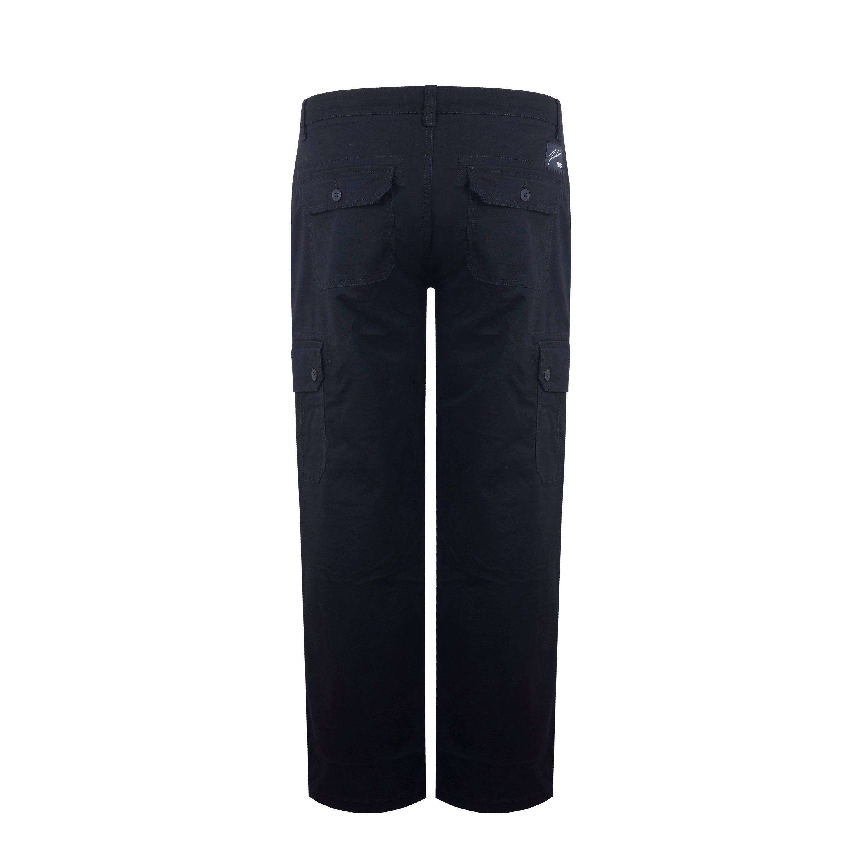 Black - Fabric - Cargo Pant - 2