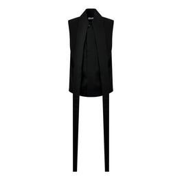 Off White Long Collar Tailored Vest