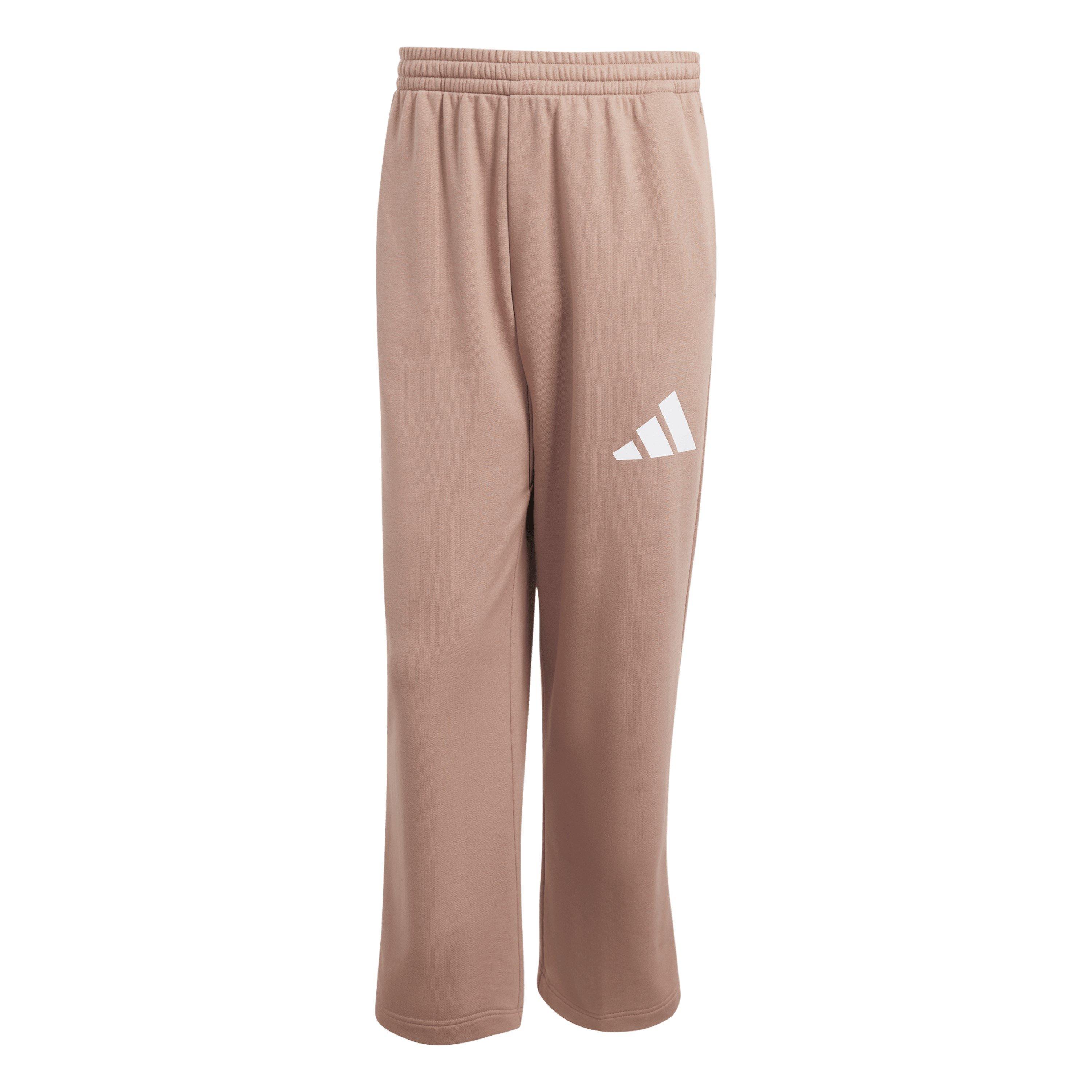 Adidas Men's Wide Leg French Terry Joggers - Warm Clay/White - L