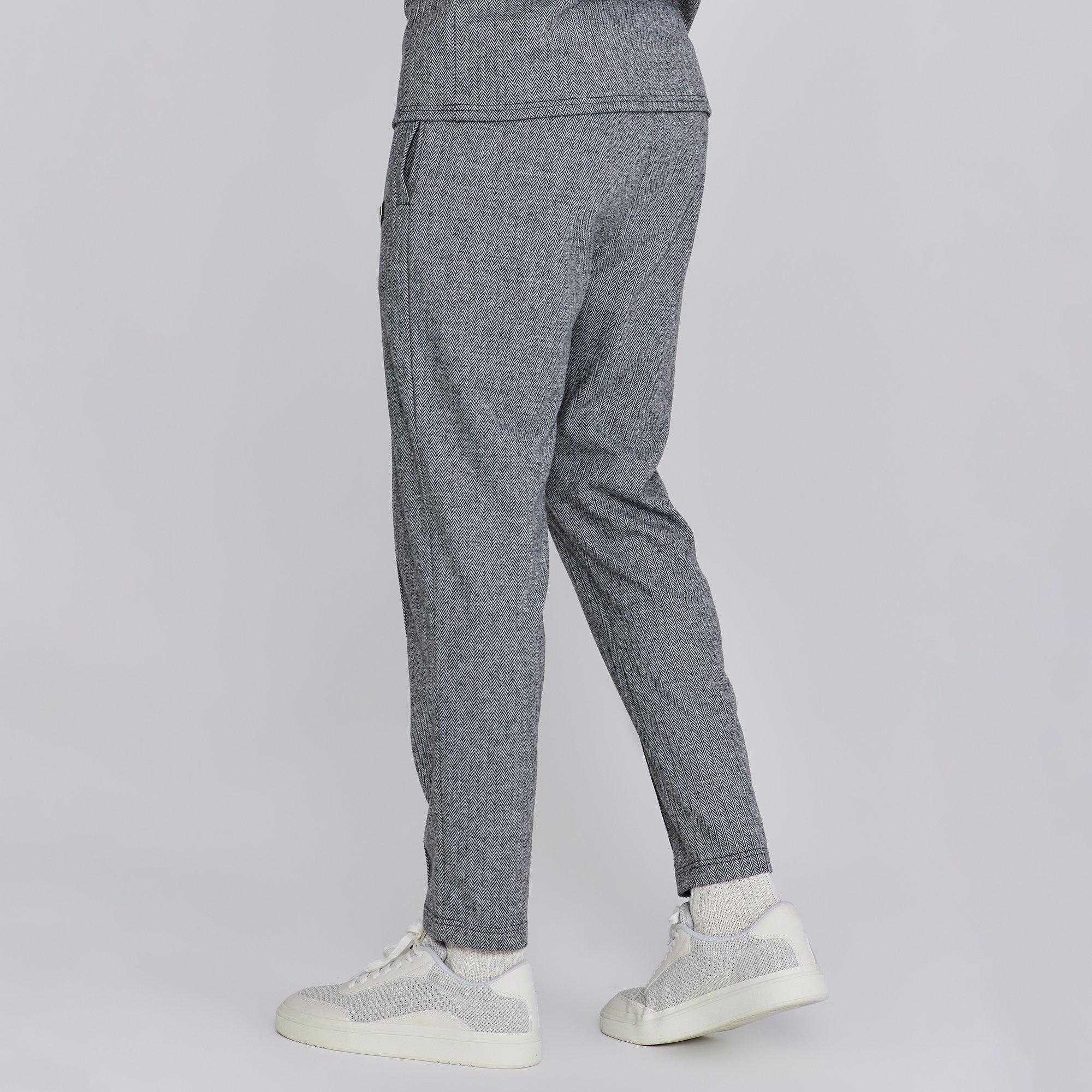 Grey - SikSilk - Men's Smart Open Hem Jersey Joggers - 2