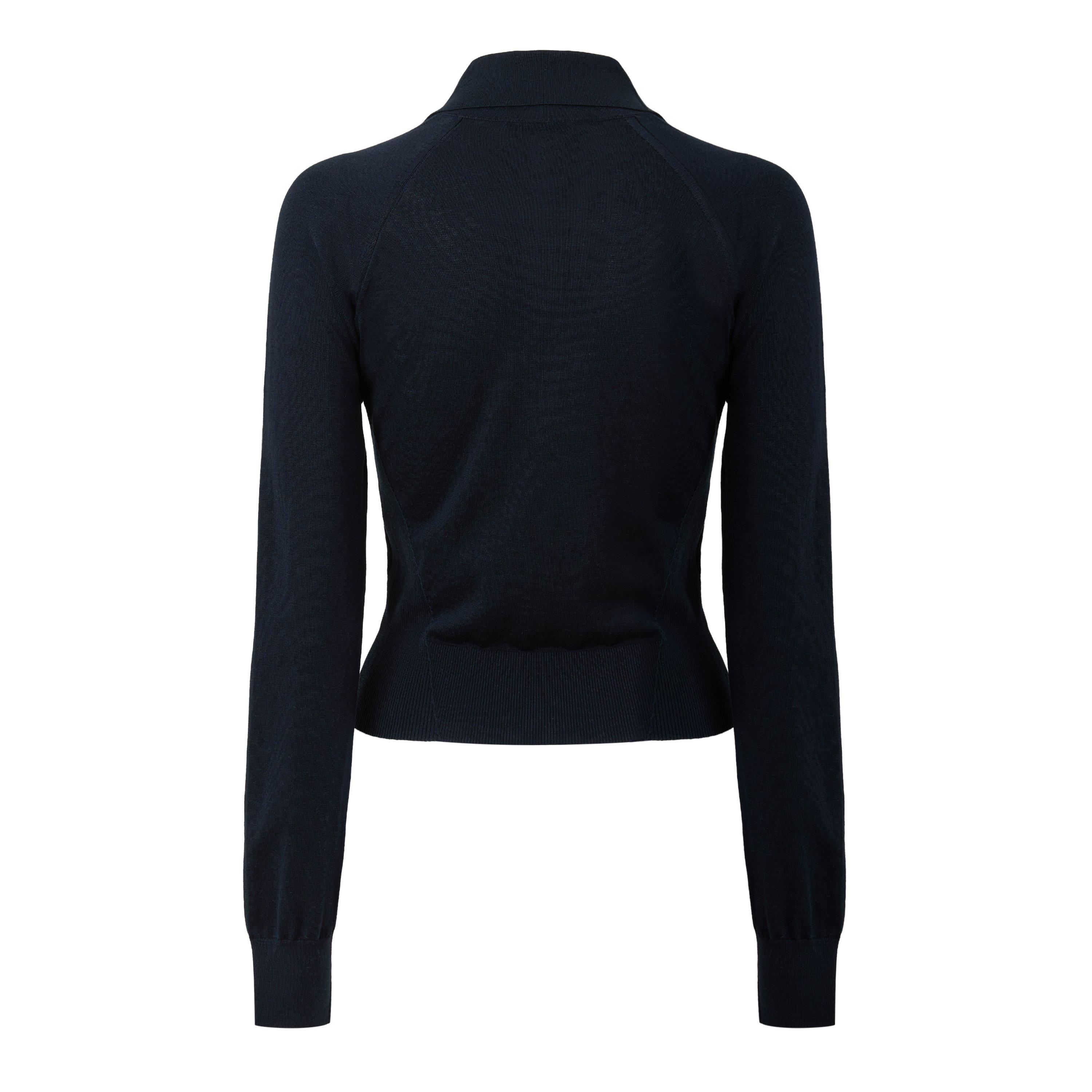 Navy - GIVENCHY - GIV Long Sleeve Polo Ld64 - 2