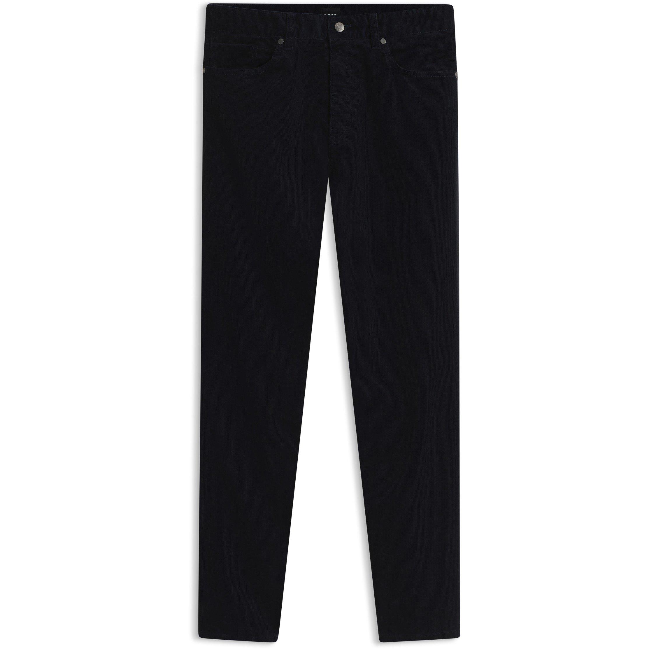 Men's Ogden Black Cotton Corduroy Trousers