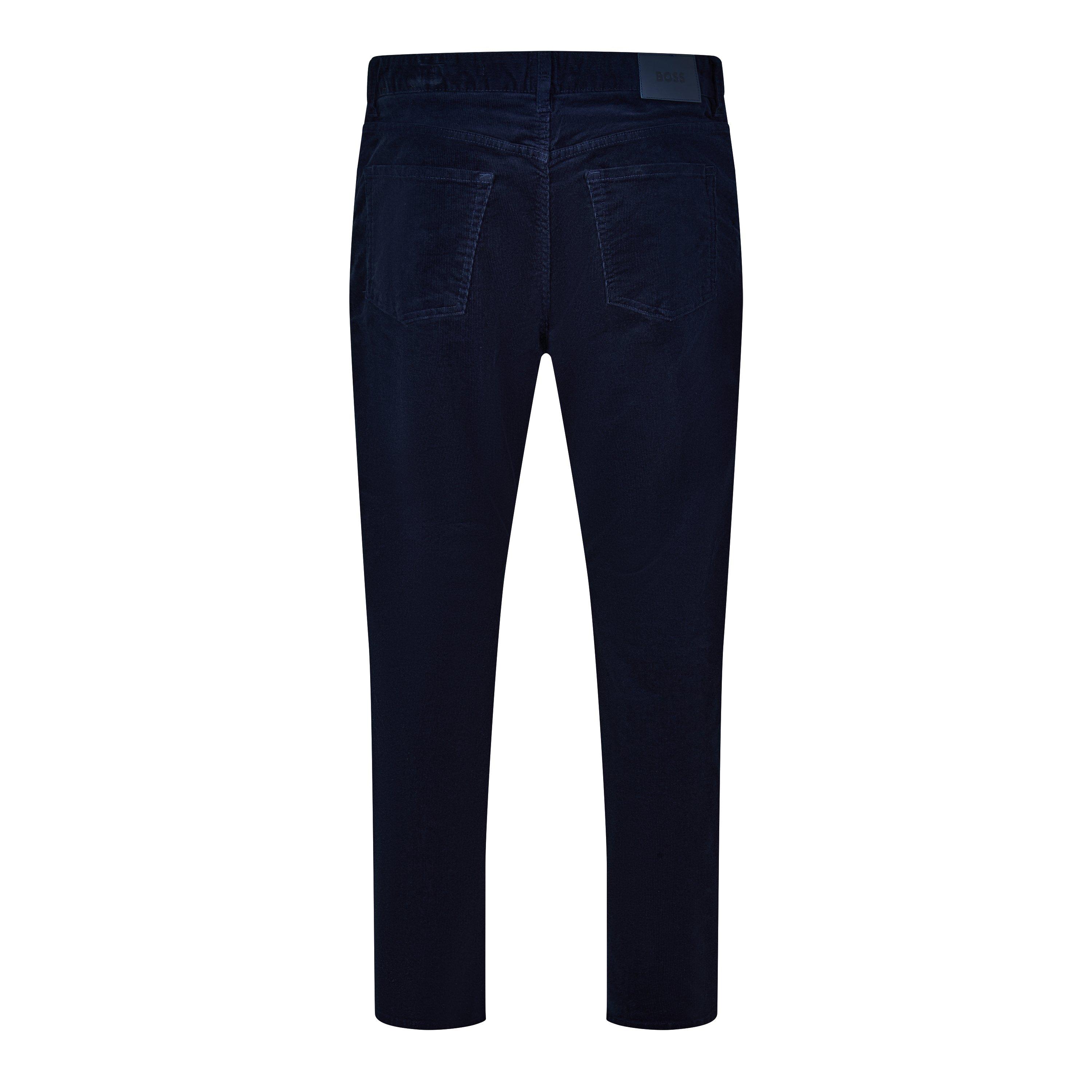 Dark Blue 404 - Boss - Mens BOSS Corduroy Trousers with Logo Details (Ogden) - 2