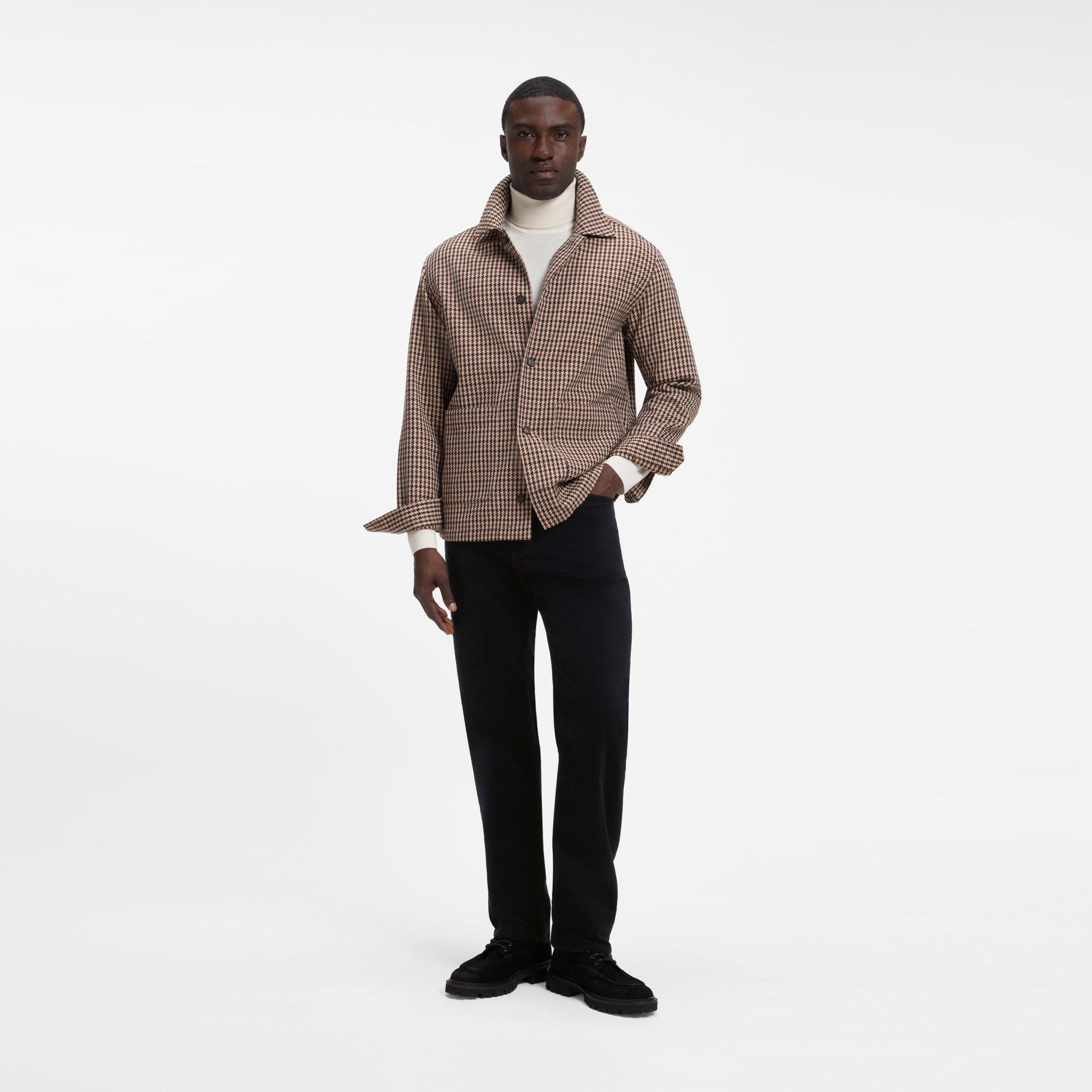 Dark Blue 404 - Boss - Mens BOSS Corduroy Trousers with Logo Details (Ogden) - 5