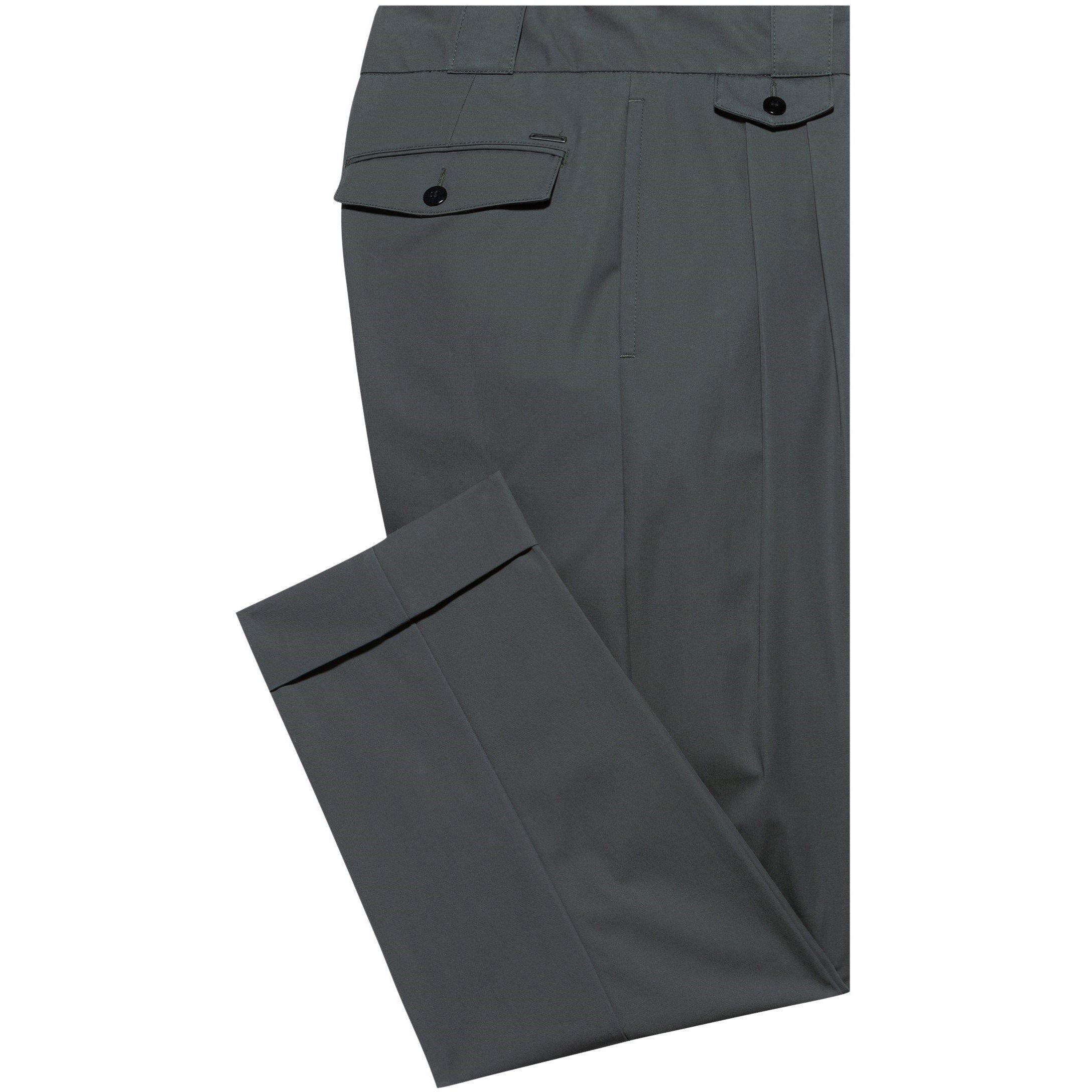 Dark Green - Boss - Men's Parko Pleated Straight Leg Trouser - 2