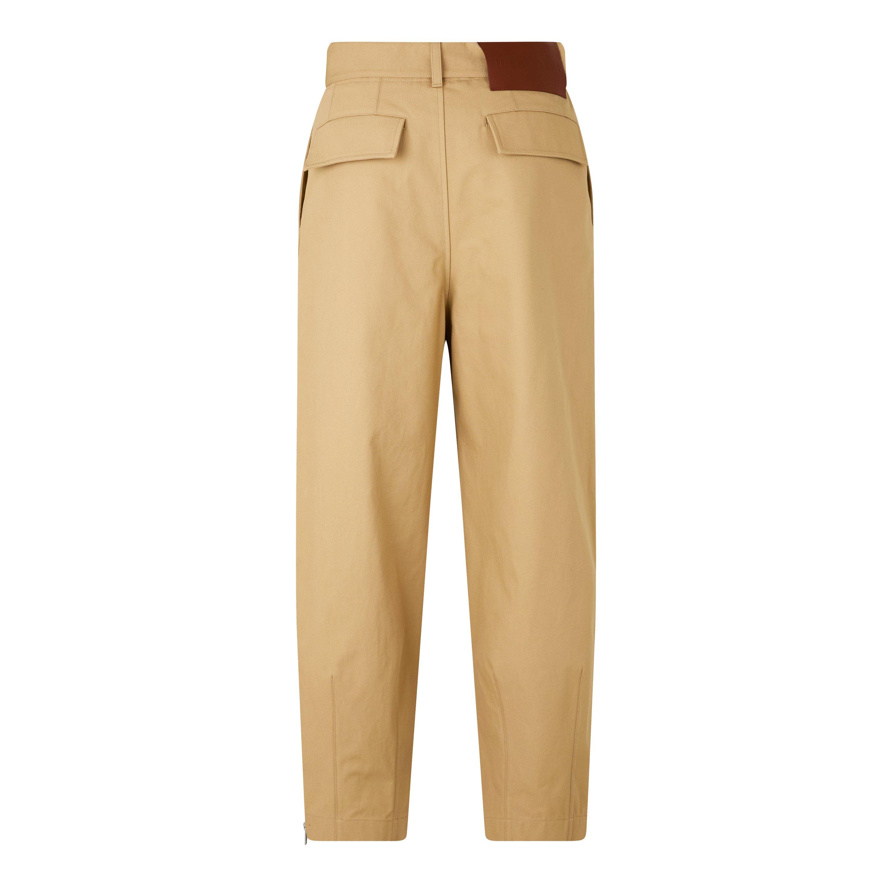 Beige - Jil Sander - Pleat Wide Leg Trousers - 2