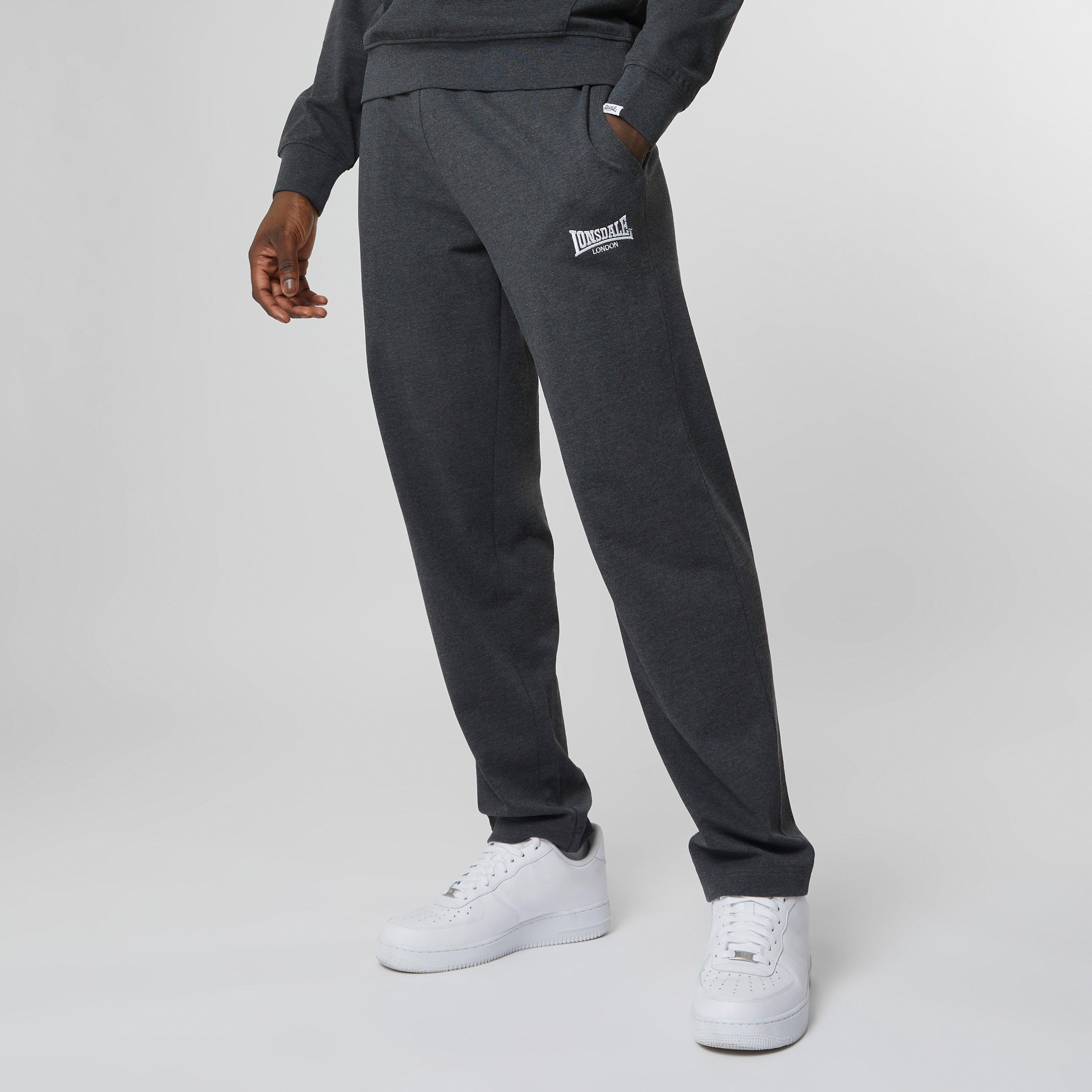 Charcoal Marl - Lonsdale - Lightweight Joggers Mens - 1